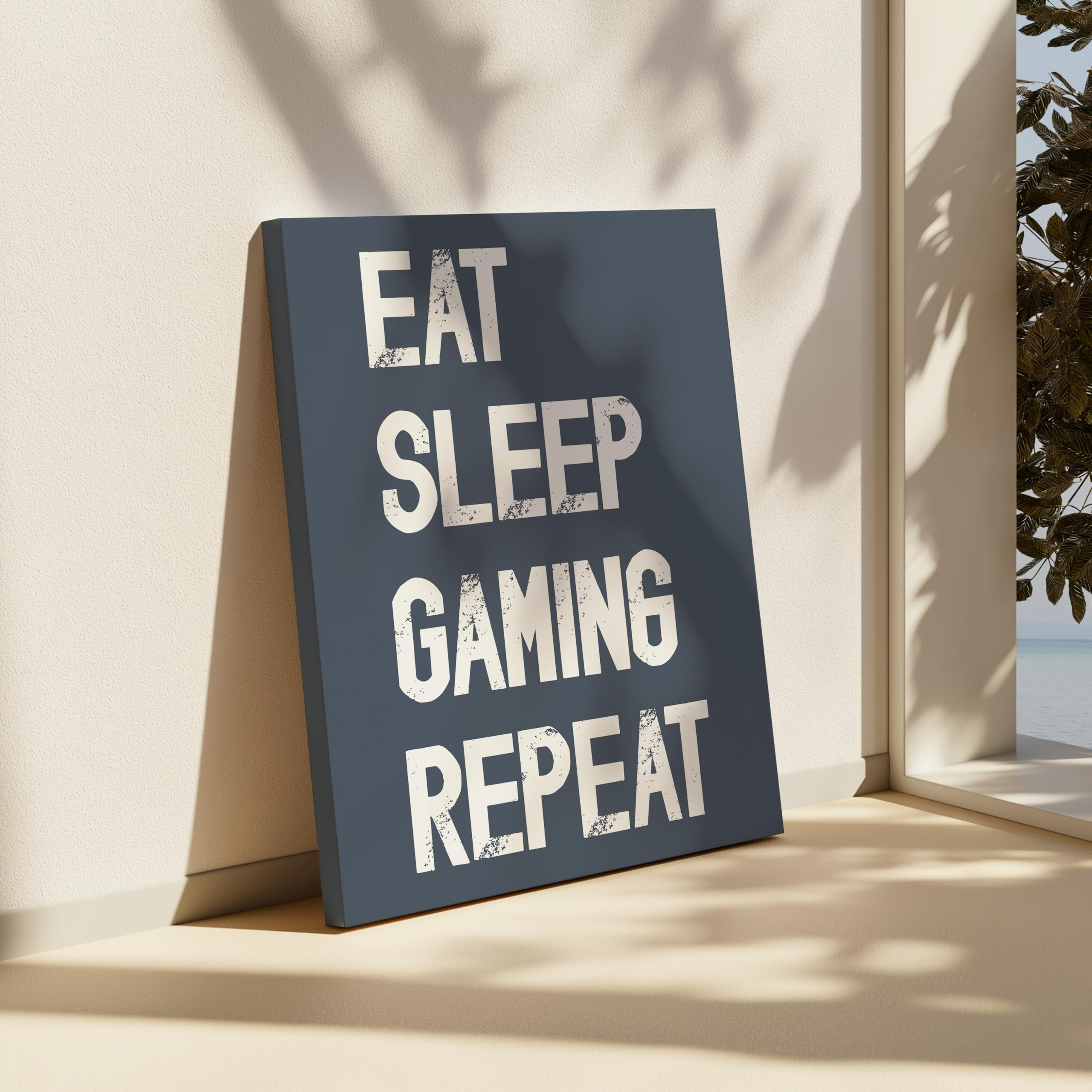 Monem Art 3-Piece Eat Sleep Gaming Repeat Canvas - Gaming Print - Geeky Art - Minimal Video Game Design - Gamer Gift - Great Game Room or Teen Boy's Room Wall Decor - Available in 8x10 to 30x40 - Image 6
