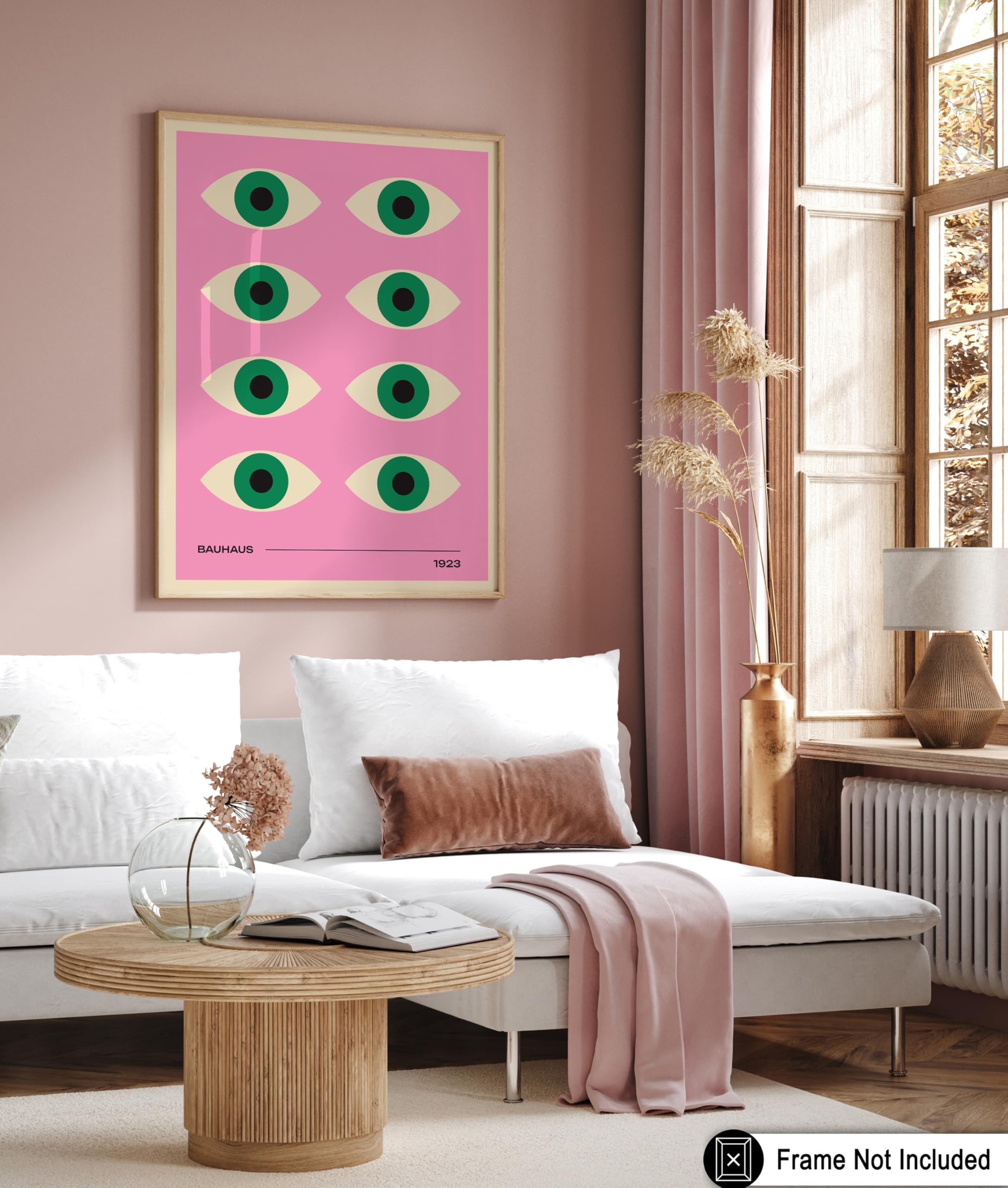 Monem Art Bauhaus Poster - Green Eyes Print - Graphic Design Art - Geometric Art - Chic Boho Art - Mid Century Modern Art - Abstract Art - Living Room or Bedroom Decor - 8x10 UNFRAMED Wall Art - Image 6