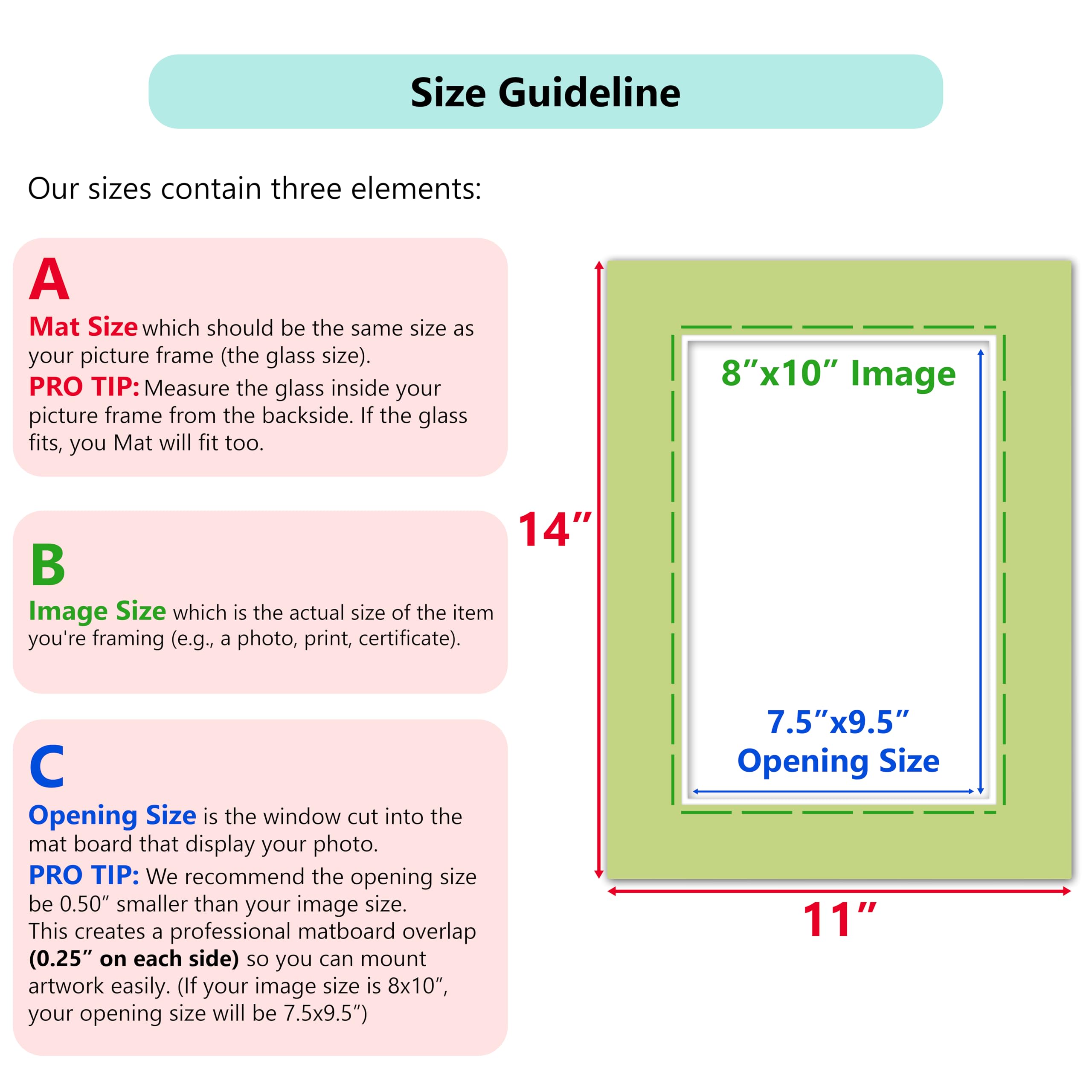 Monem Art Bay Blue Matboard – 4-Ply Acid-Free Picture Mat Board with 45° Beveled Cut, Made in USA, Custom Cut to Any Size, 1/16" Thickness for Framing & Displays - Image 3
