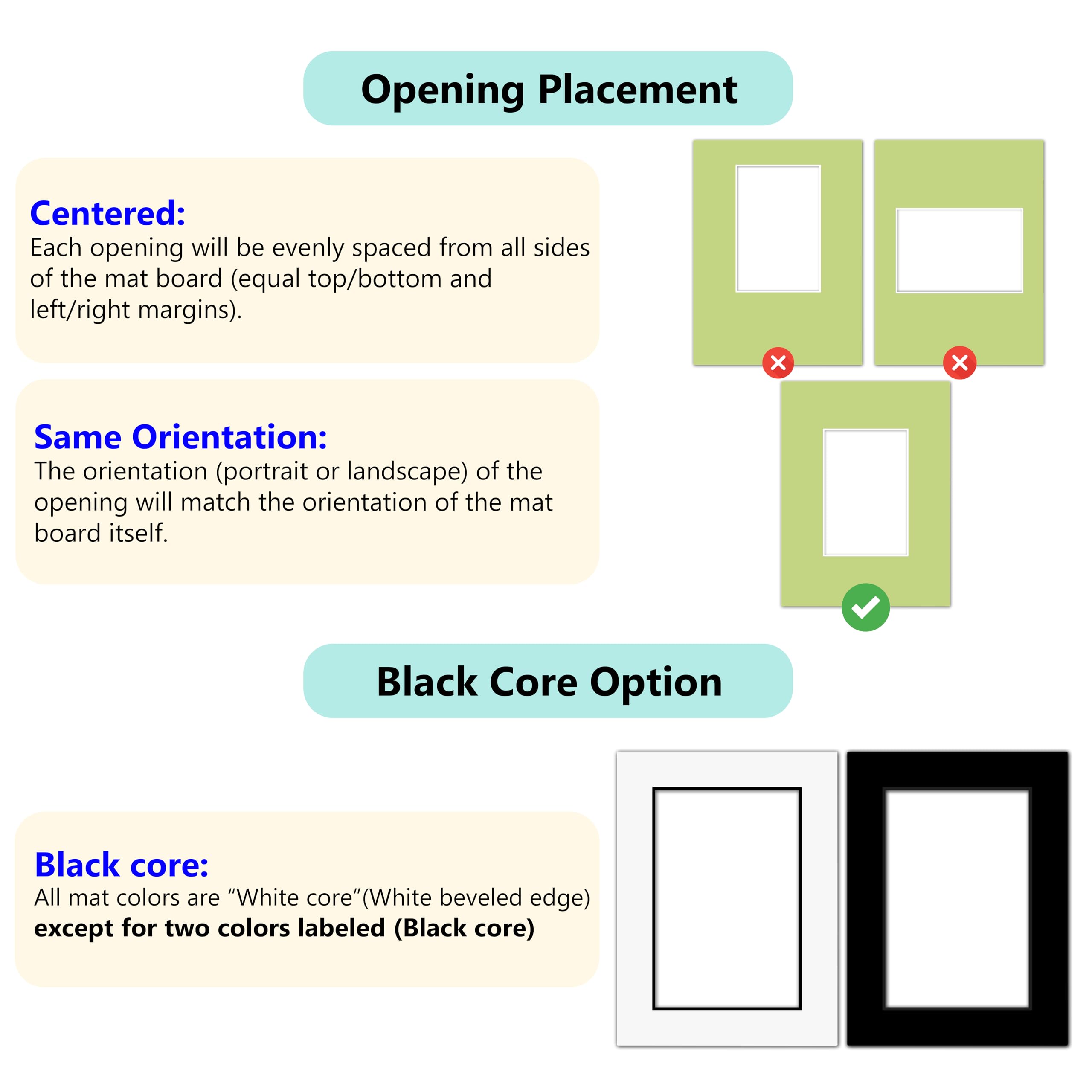 Monem Art Bay Blue Matboard – 4-Ply Acid-Free Picture Mat Board with 45° Beveled Cut, Made in USA, Custom Cut to Any Size, 1/16" Thickness for Framing & Displays - Image 5