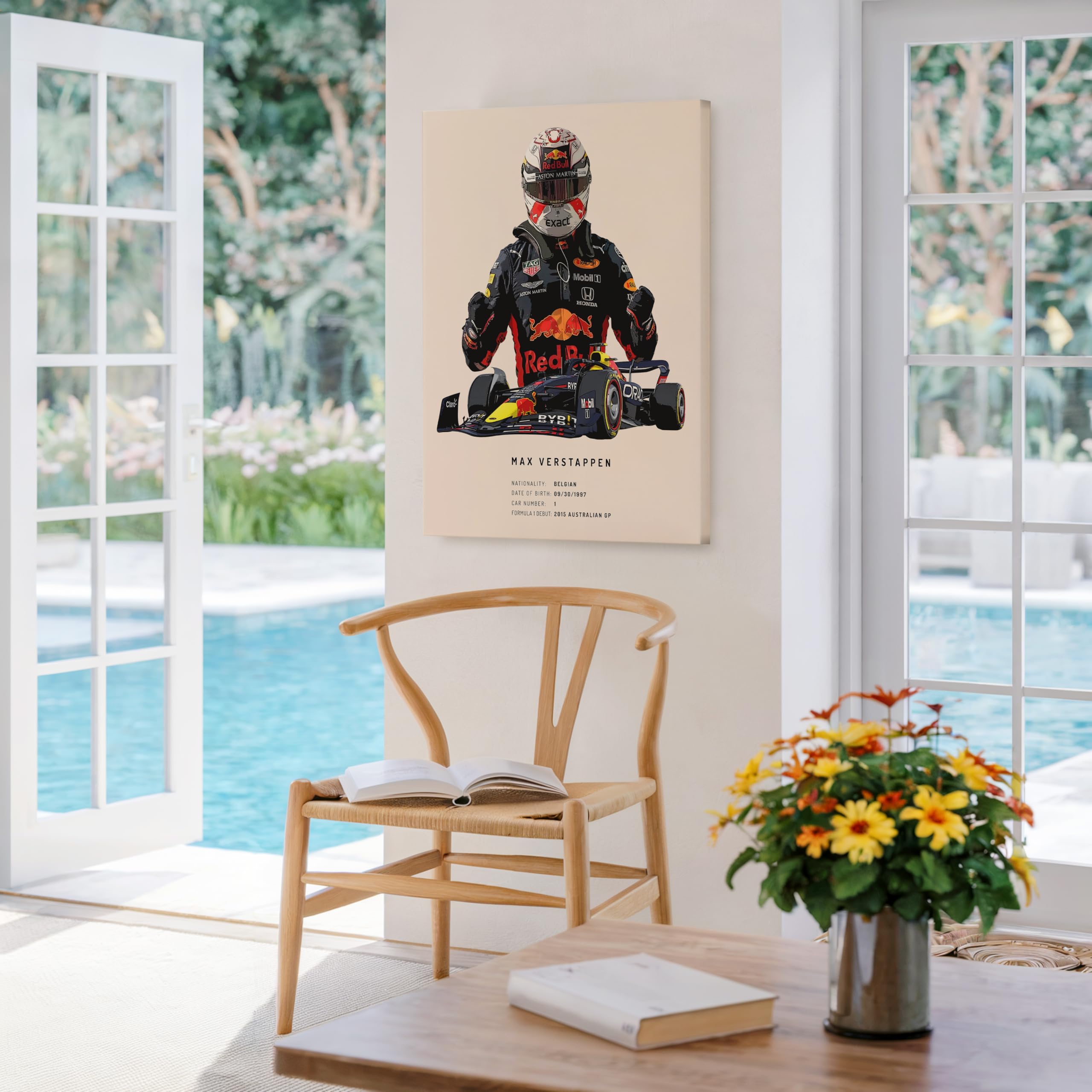 Monem Art Car Racing Driver Canvas - Race Car Print - Sports Art - Gift for Men, Women & Car Enthusiast - Minimal Art - Decor for Office, Dorm or Garage - Available in 8x10 to 30x40 - Image 5