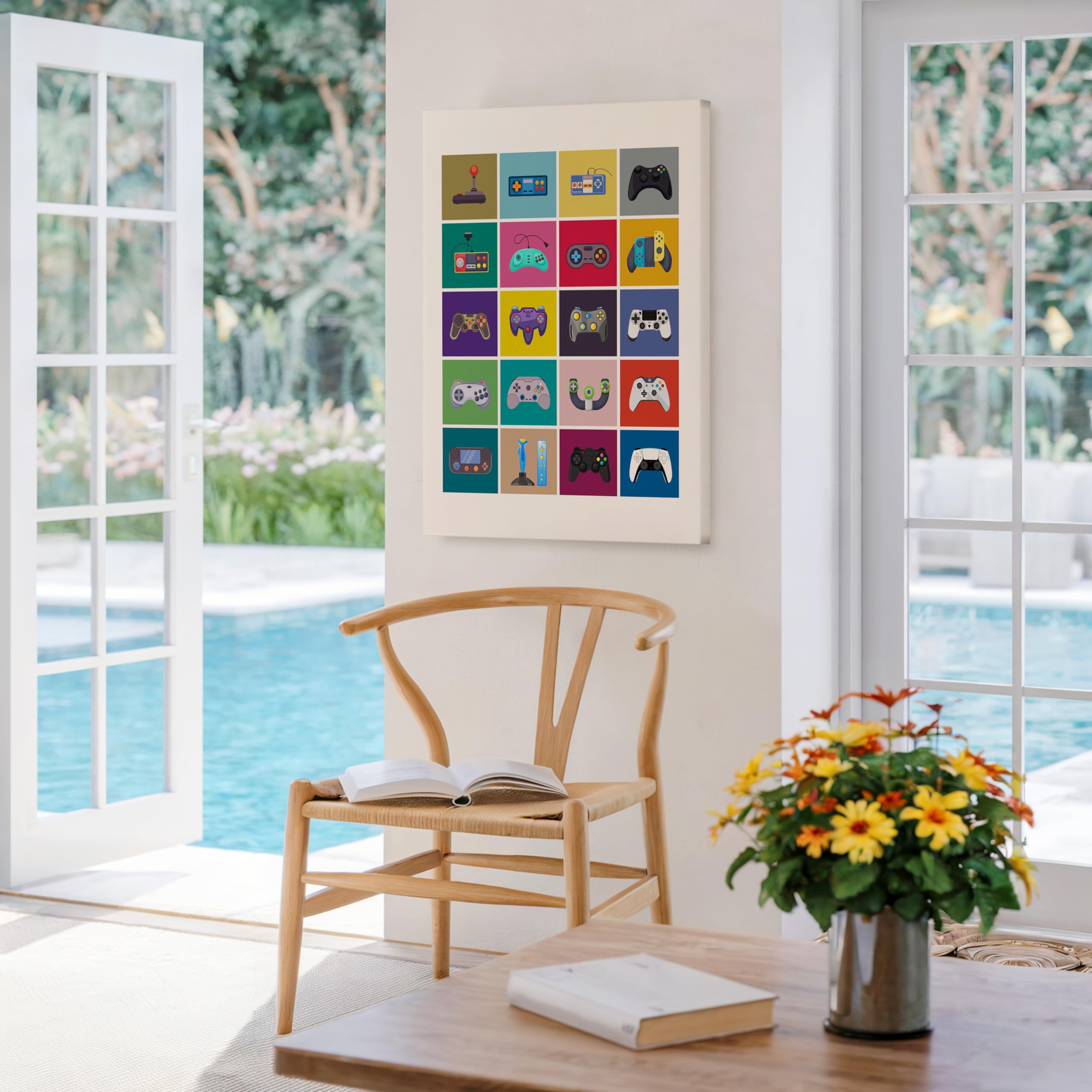 Monem Art Gaming Canvas - Video Game Controller Evolution Print - Geeky Art - Retro Consoles & Controllers Wall Design - Pop Art Game Room or Boy's Bedroom Decor - Available in 8x10 to 30x40 - Image 5