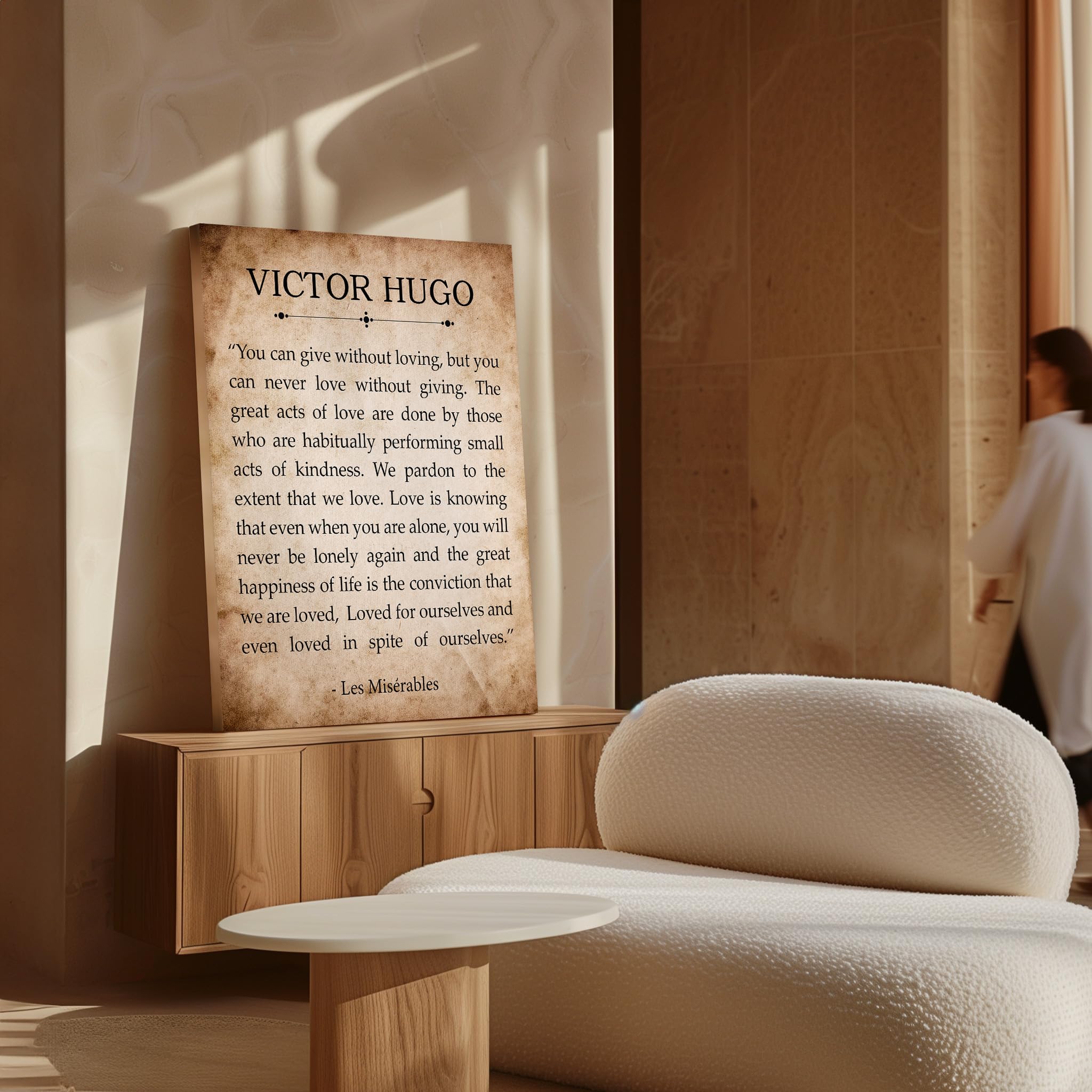 Monem Art Les Miserables Canvas - Victor Hugo Print - Motivational Quote Art - Les Miserables Book Art - Literary Gift for Him, Her - Wall Decor for Bedroom, Living Room - Available in 8x10" to 30x40" - Image 4