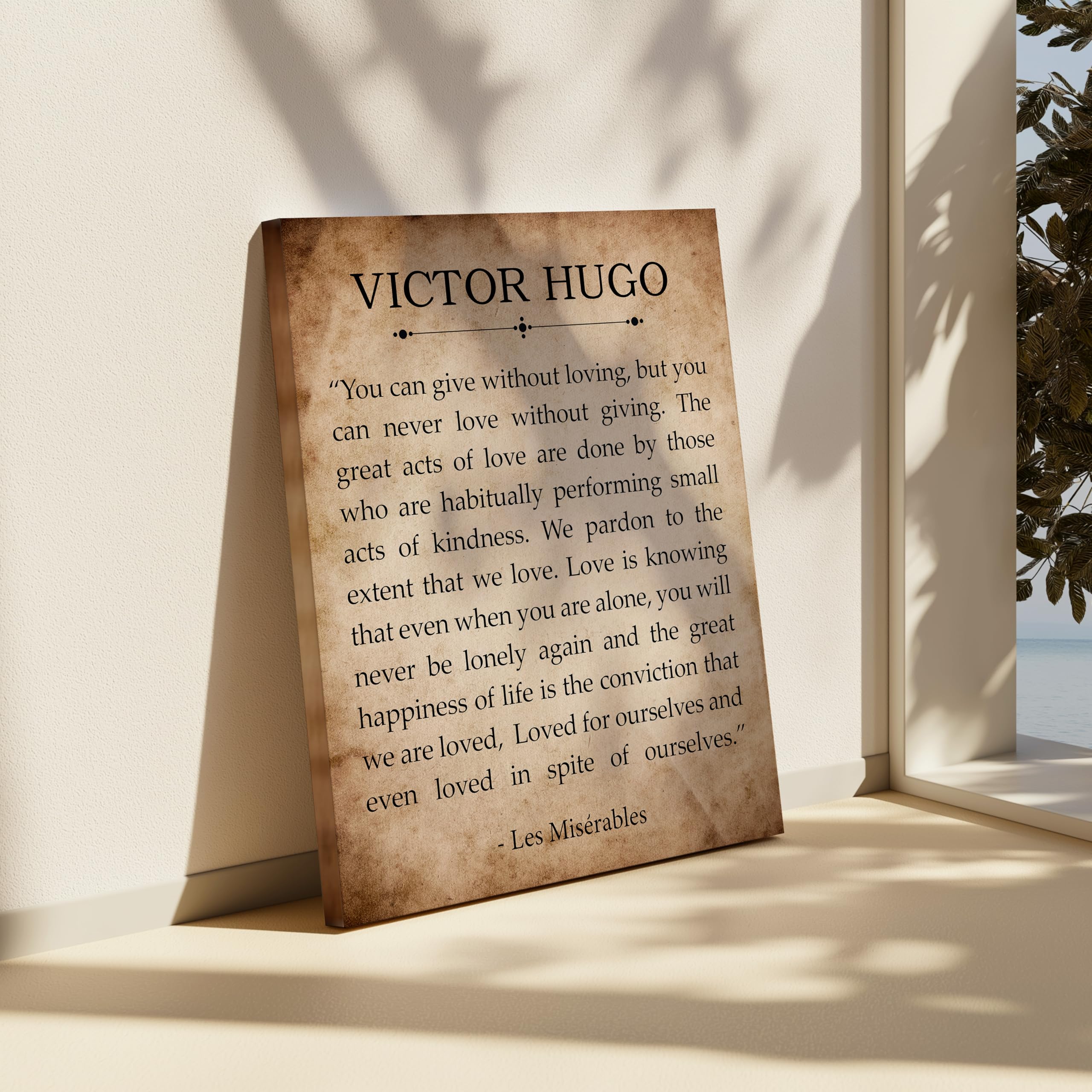 Monem Art Les Miserables Canvas - Victor Hugo Print - Motivational Quote Art - Les Miserables Book Art - Literary Gift for Him, Her - Wall Decor for Bedroom, Living Room - Available in 8x10" to 30x40" - Image 6