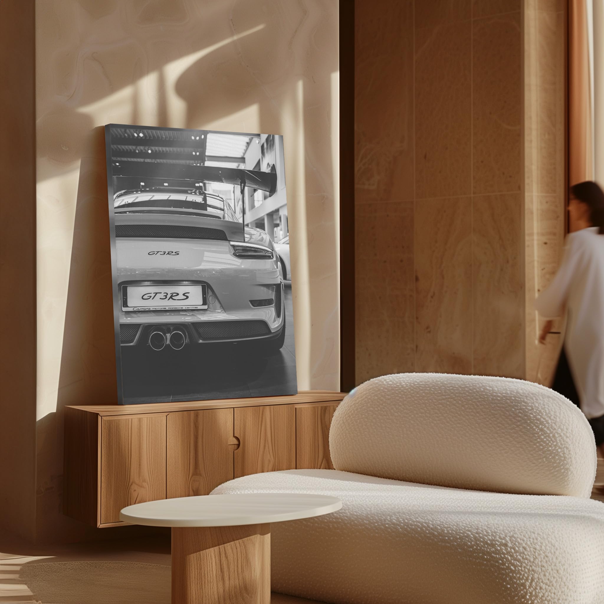 Monem Art Luxury Car Canvas - Automobile Print - Black and White Photography Art - Car Enthusiast Wall Design - Transportation Art - Garage or Bedroom Decor - Available in 8x10" to 30x40" - Image 4