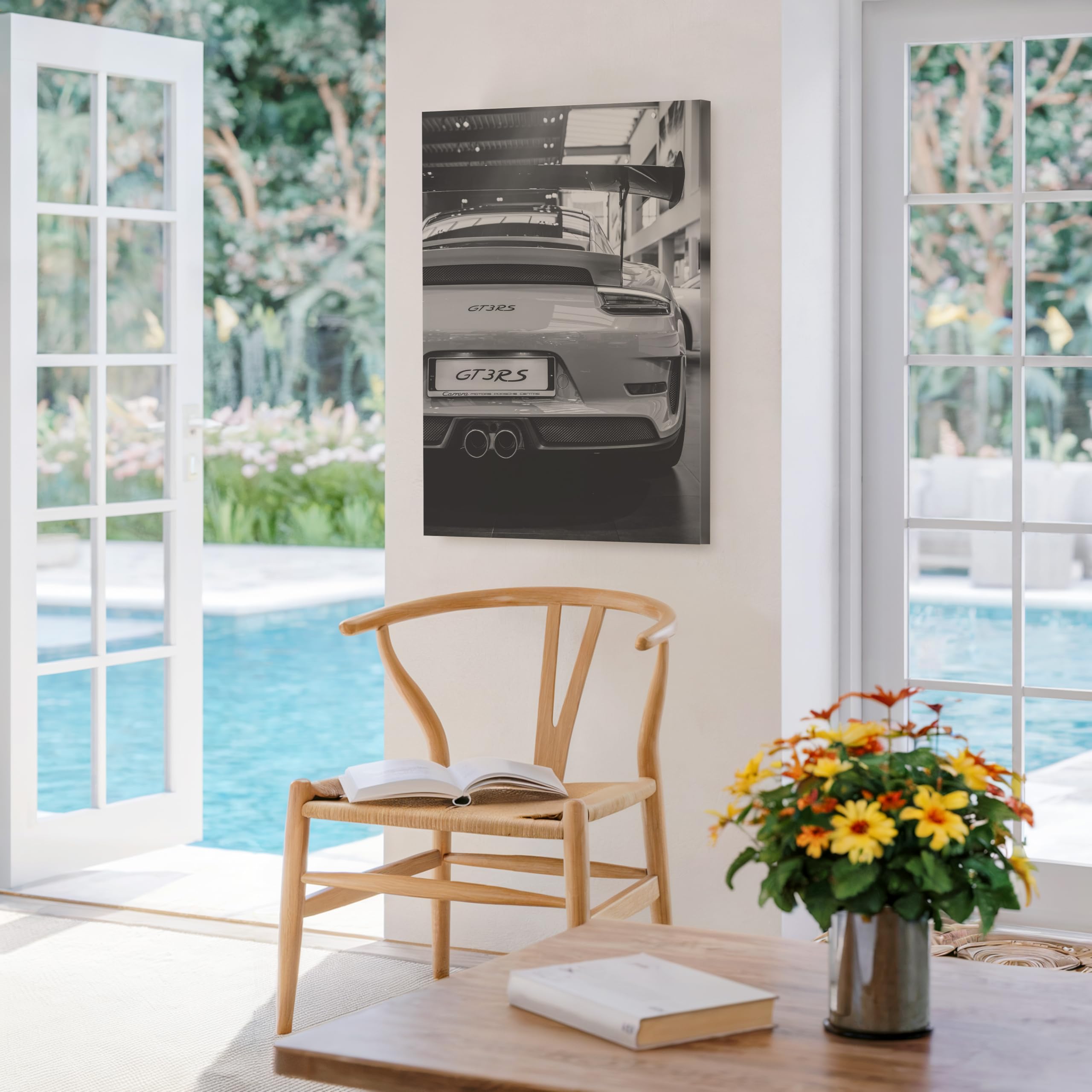 Monem Art Luxury Car Canvas - Automobile Print - Black and White Photography Art - Car Enthusiast Wall Design - Transportation Art - Garage or Bedroom Decor - Available in 8x10" to 30x40" - Image 5