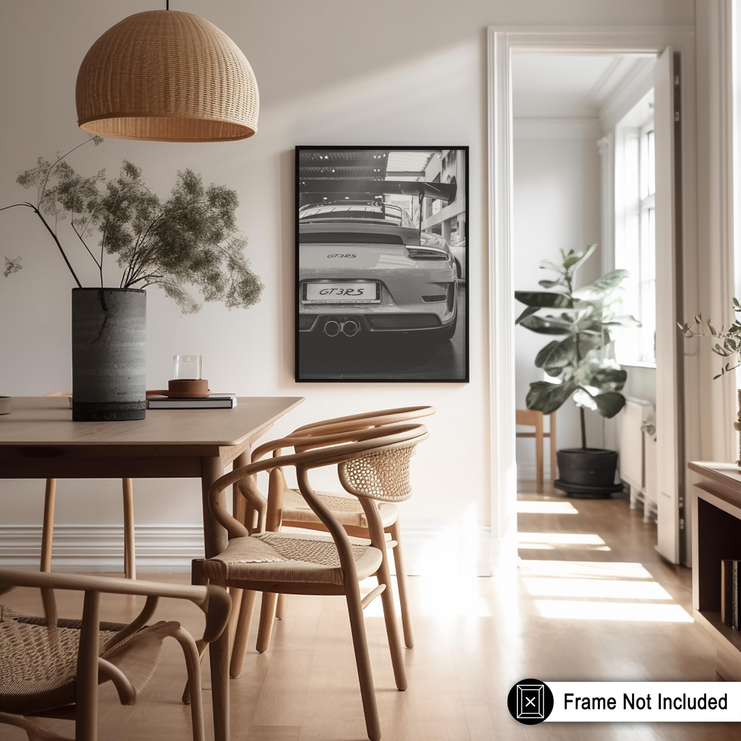 Monem Art Luxury Car Print - Automobile Design - Black and White Photography - Car Enthusiast Transportation Illustration - Great Garage or Bedroom Decor - 8x10 UNFRAMED Wall Decor - Image 5