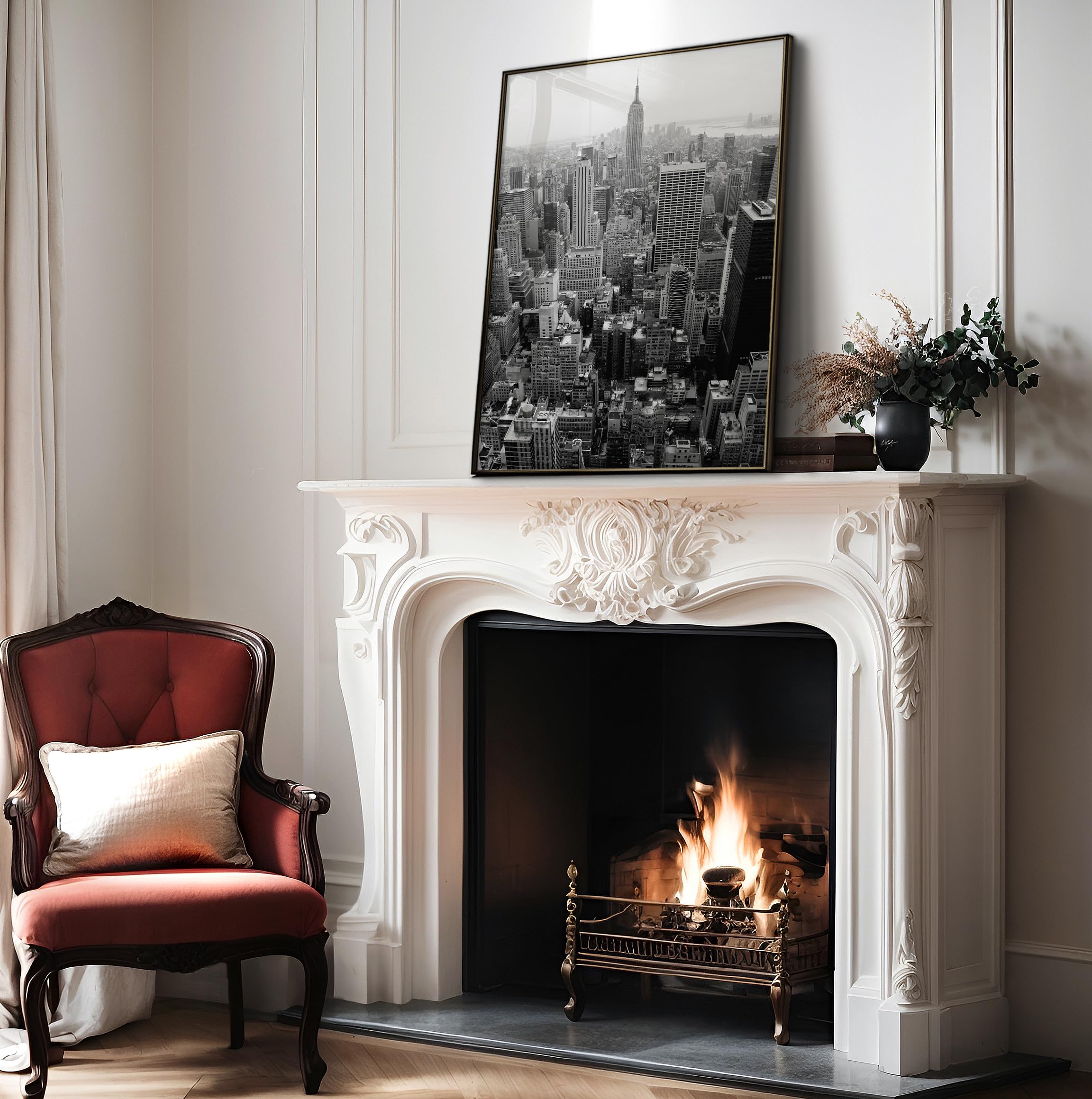 Monem Art Manhattan Print - New York City Poster - Black & White Photography Art - New York Skyline Art - NYC Wall Design - Living Room or Bedroom Wall Decor - 8x10 UNFRAMED Wall Art - Image 4