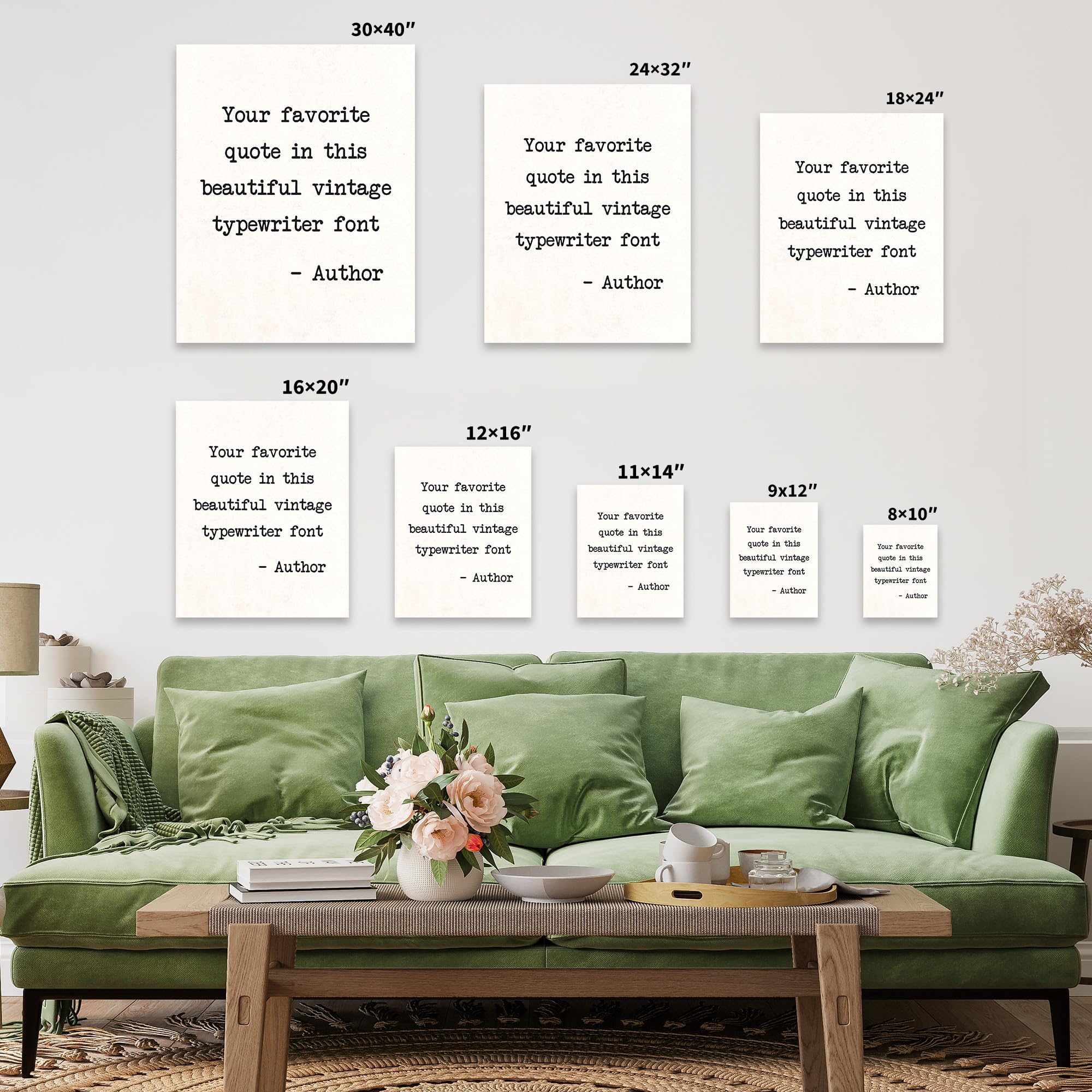 Monem Art Personalized Quotes Print, Customized Typography Poster and Canvas, Typewriter Art, Minimal Decor, Gift for Family, Loved Ones, Friends, Available in 8x10" to 30x40" - Image 5