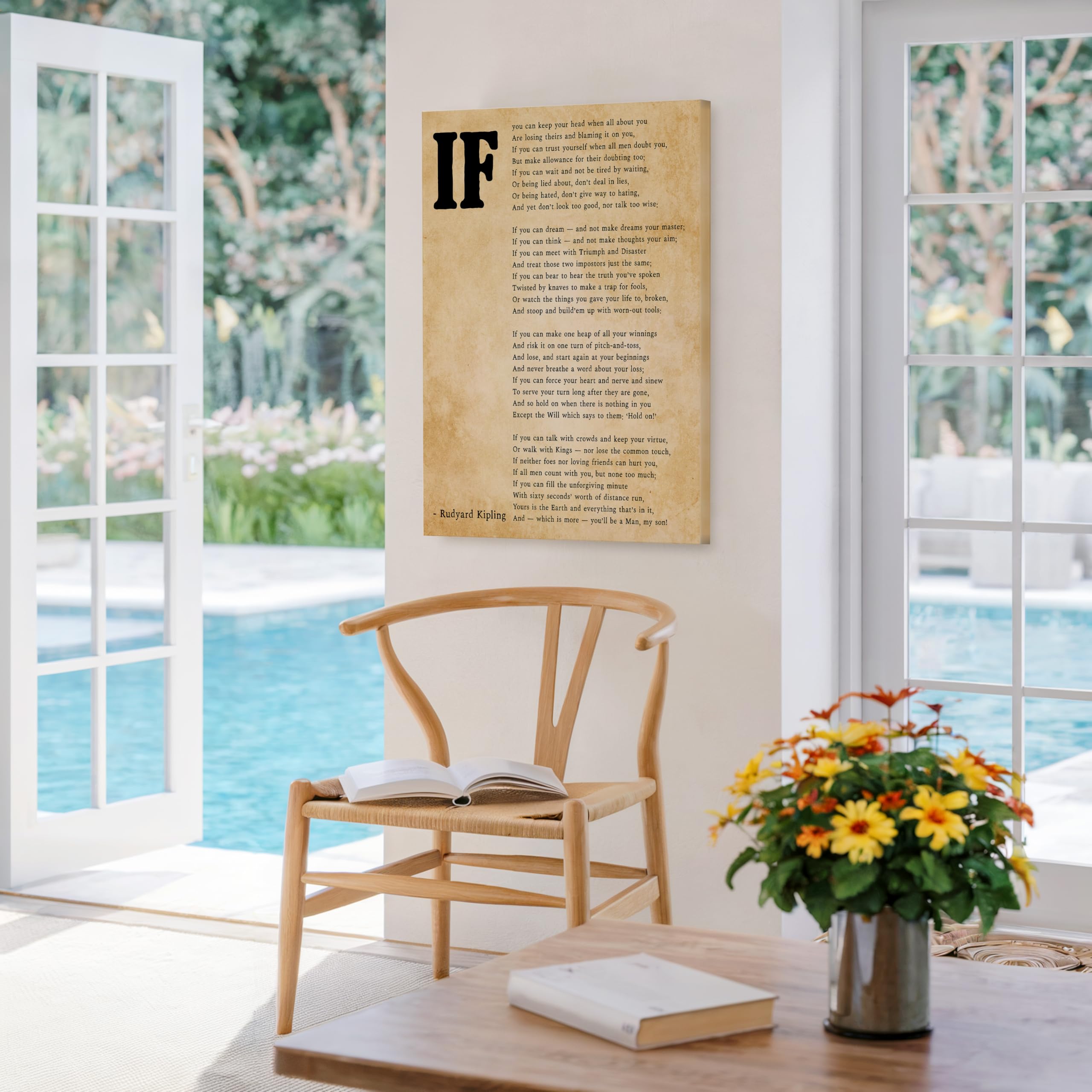 Monem Art Rudyard Kipling Canvas - IF Poem Print - Motivational Quote Art - Literature Gift for Men, Women - Poetry Art - Inspiring Decor for Living Room, Office - Available in 8x10" to 30x40" - Image 5