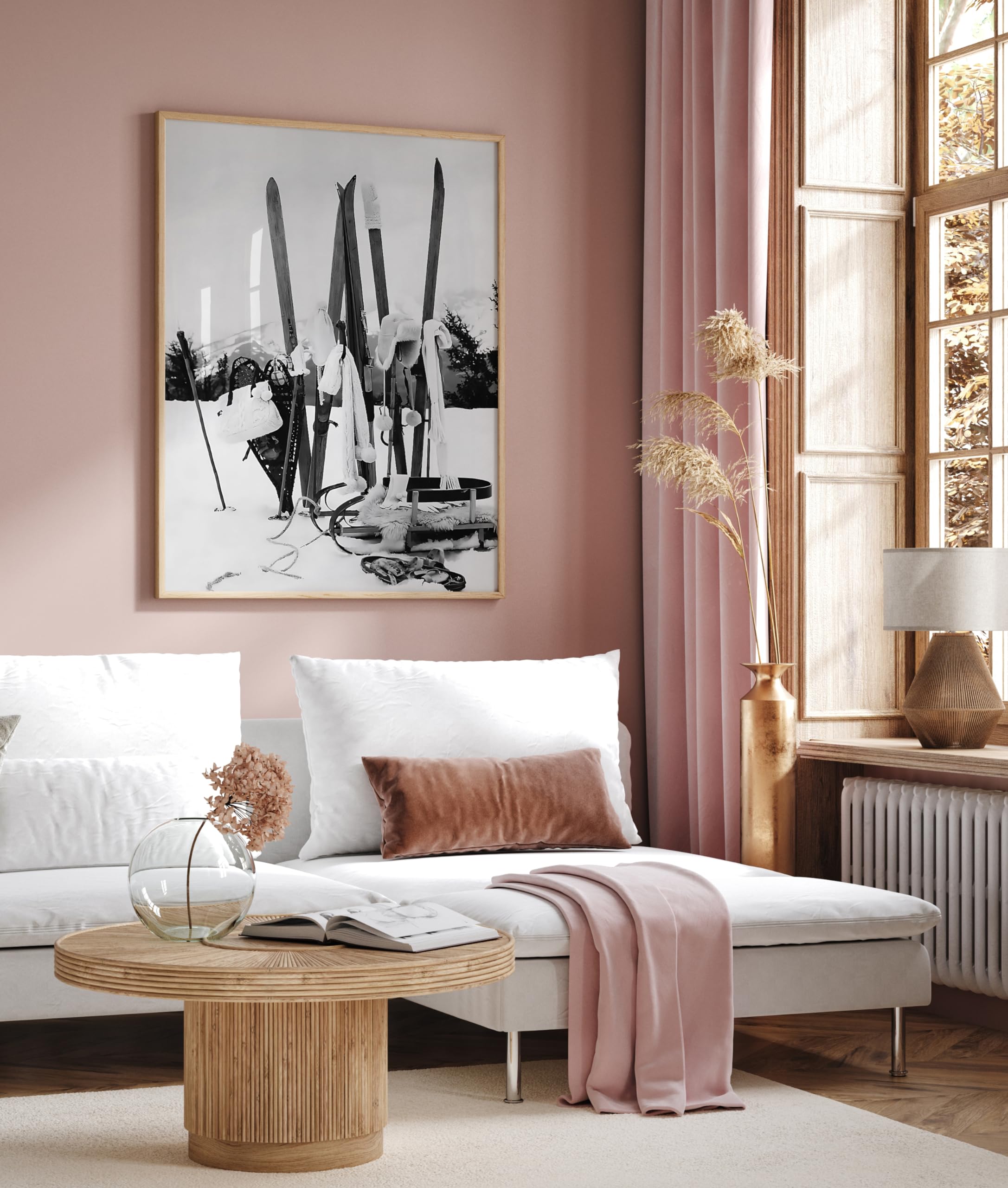 Monem Art Ski Gears Print - Winter Sports Poster - Black and White Photography Art - Landscape Wall Design - Great Bedroom or Living Room Wall Decor - 8x10 UNFRAMED Wall Art - Image 6