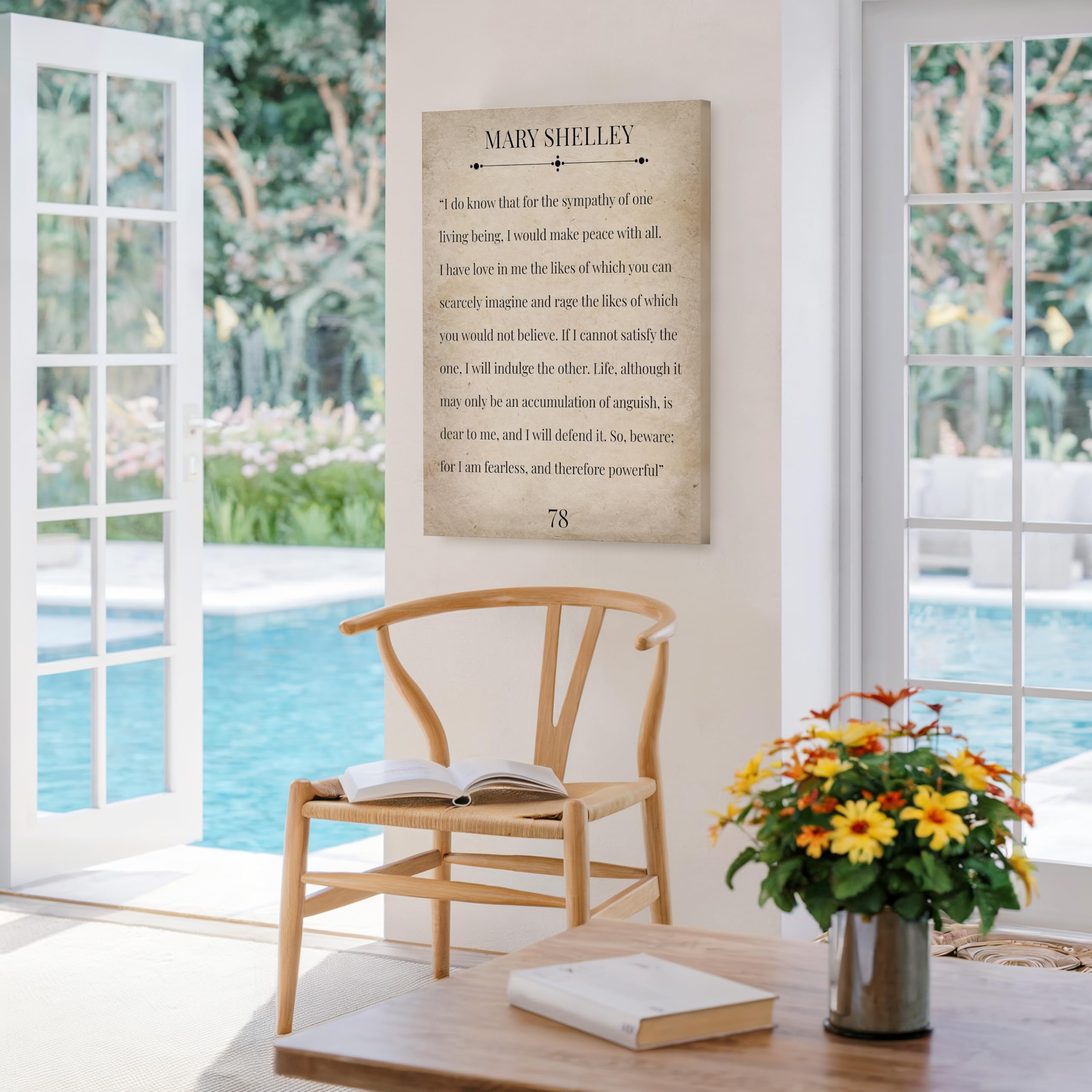 Monem Art Studio Frankenstein Canvas - Mary Shelley Print - Book Quote Art - Inspiring Gift for Him, Her - Motivational Art - Typography Decor for Home, Office - Available in 8x10" to 30x40" - Image 5