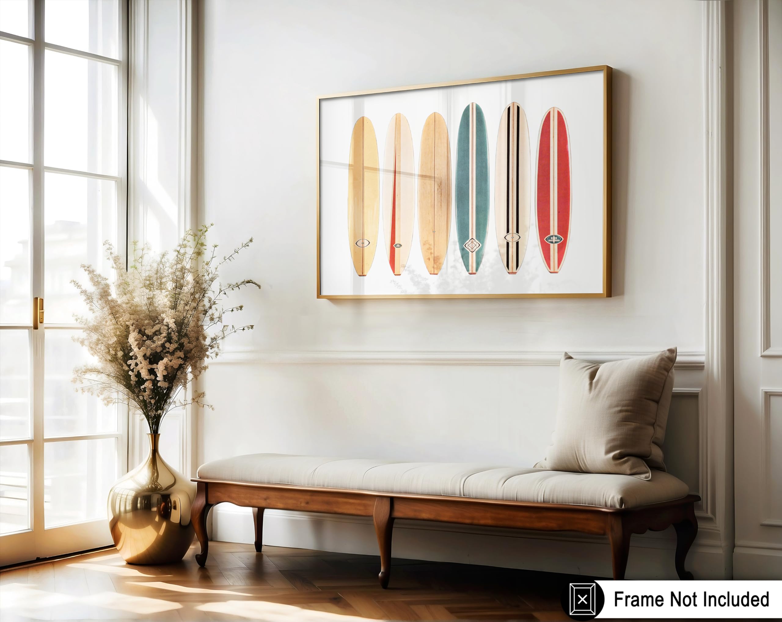 Monem Art Surfboards Poster - Longboards Print - Surfing Art - Boho Art - Gift for Men, Women & Surfers - Minimal Decor for Bedroom, Living Room, Ocean or Beach House - 8x10 UNFRAMED Wall Art - Image 3
