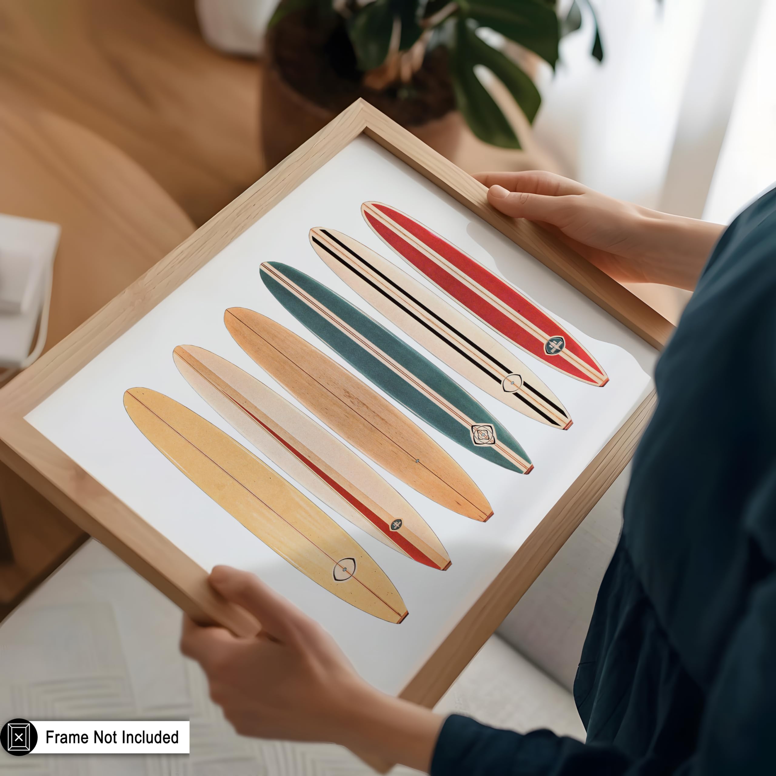 Monem Art Surfboards Poster - Longboards Print - Surfing Art - Boho Art - Gift for Men, Women & Surfers - Minimal Decor for Bedroom, Living Room, Ocean or Beach House - 8x10 UNFRAMED Wall Art - Image 5