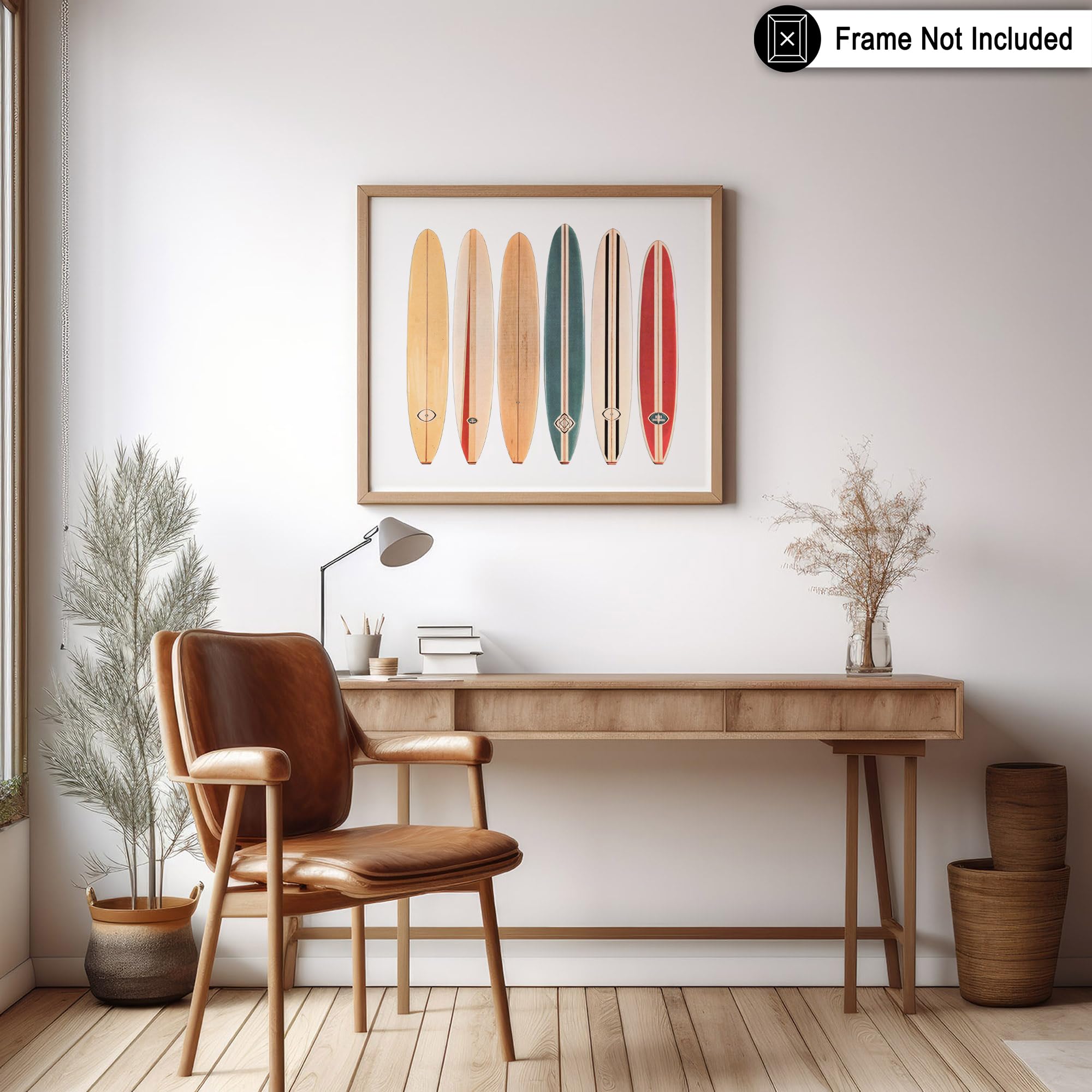 Monem Art Surfboards Poster - Longboards Print - Surfing Art - Boho Art - Gift for Men, Women & Surfers - Minimal Decor for Bedroom, Living Room, Ocean or Beach House - 8x10 UNFRAMED Wall Art - Image 6