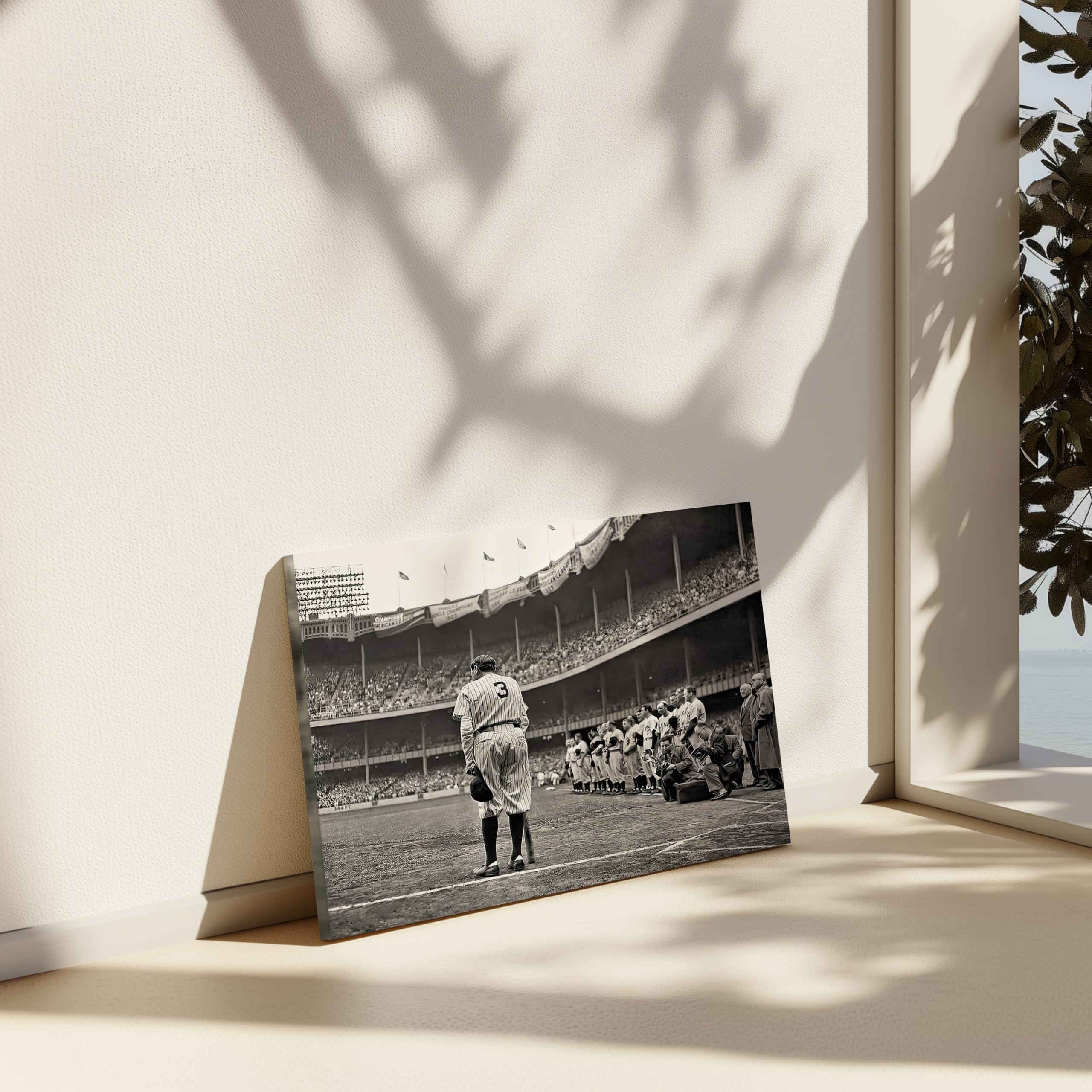 Monem Art The Babe Bows Out Canvas - Retro Babe Ruth Retires Print - Sports Art - Gift for Him, Men, Athlete - Baseball Art - Decor for Man Cave, Gym, Living Room - Available in 8x10" to 30x40" - Image 5