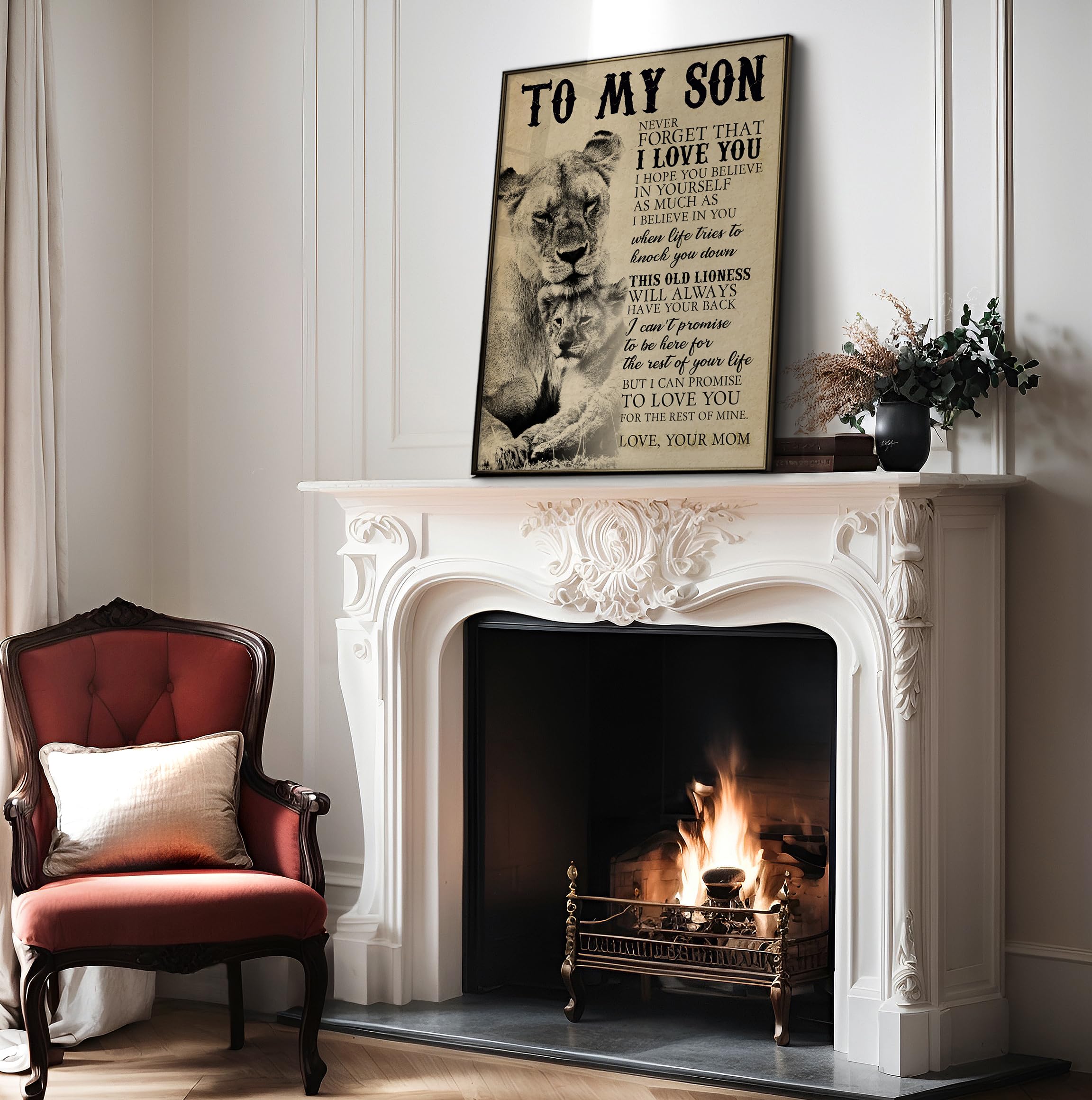 Monem Art To My Son Poster - Love Letter Print - Motivational Art - Mother's Day Art - Gift for Men & Women - Inspiring Wall Decor for Bedroom, Living Room, or Boys Room - 8x10 UNFRAMED Wall Art - Image 4