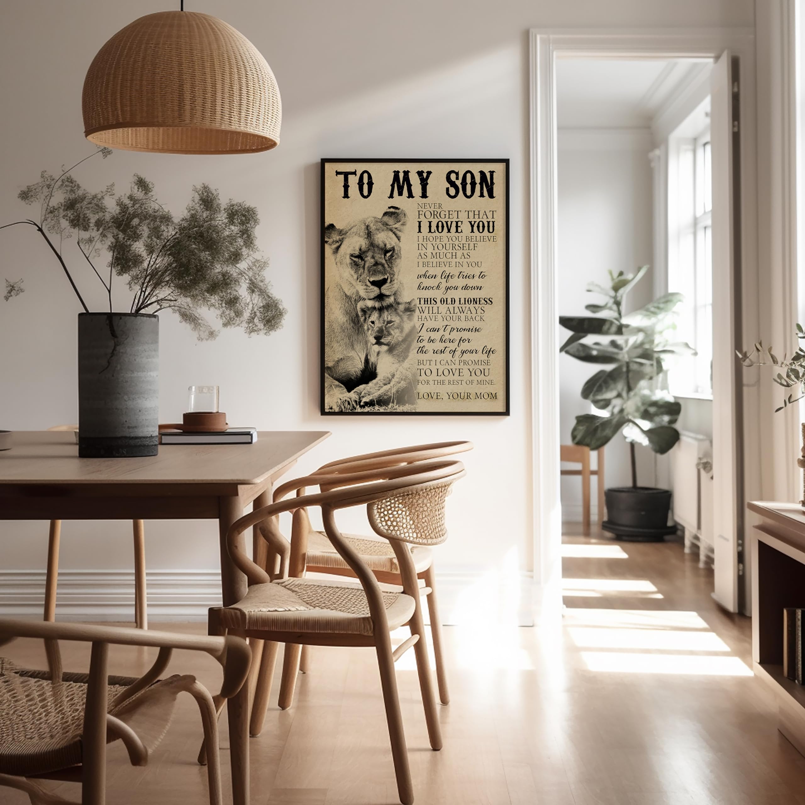 Monem Art To My Son Poster - Love Letter Print - Motivational Art - Mother's Day Art - Gift for Men & Women - Inspiring Wall Decor for Bedroom, Living Room, or Boys Room - 8x10 UNFRAMED Wall Art - Image 5