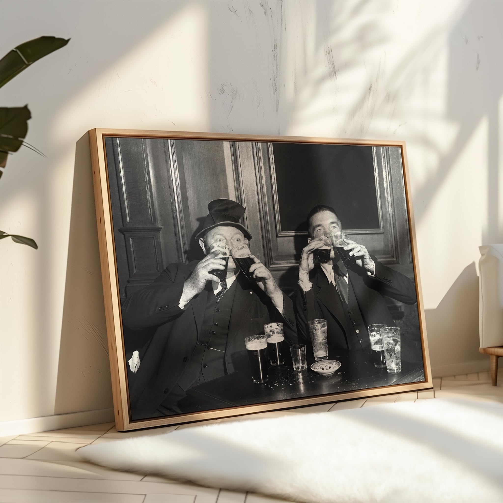 Monem Art Vintage Beer Poster - Retro Men Drinking Beer Print - Black & White Art - Funny Gift for Men, Bartender, Husband - Decor for Restaurant, Bar Man Cave, Kitchen - 8x10 UNFRAMED Wall Art - Image 4