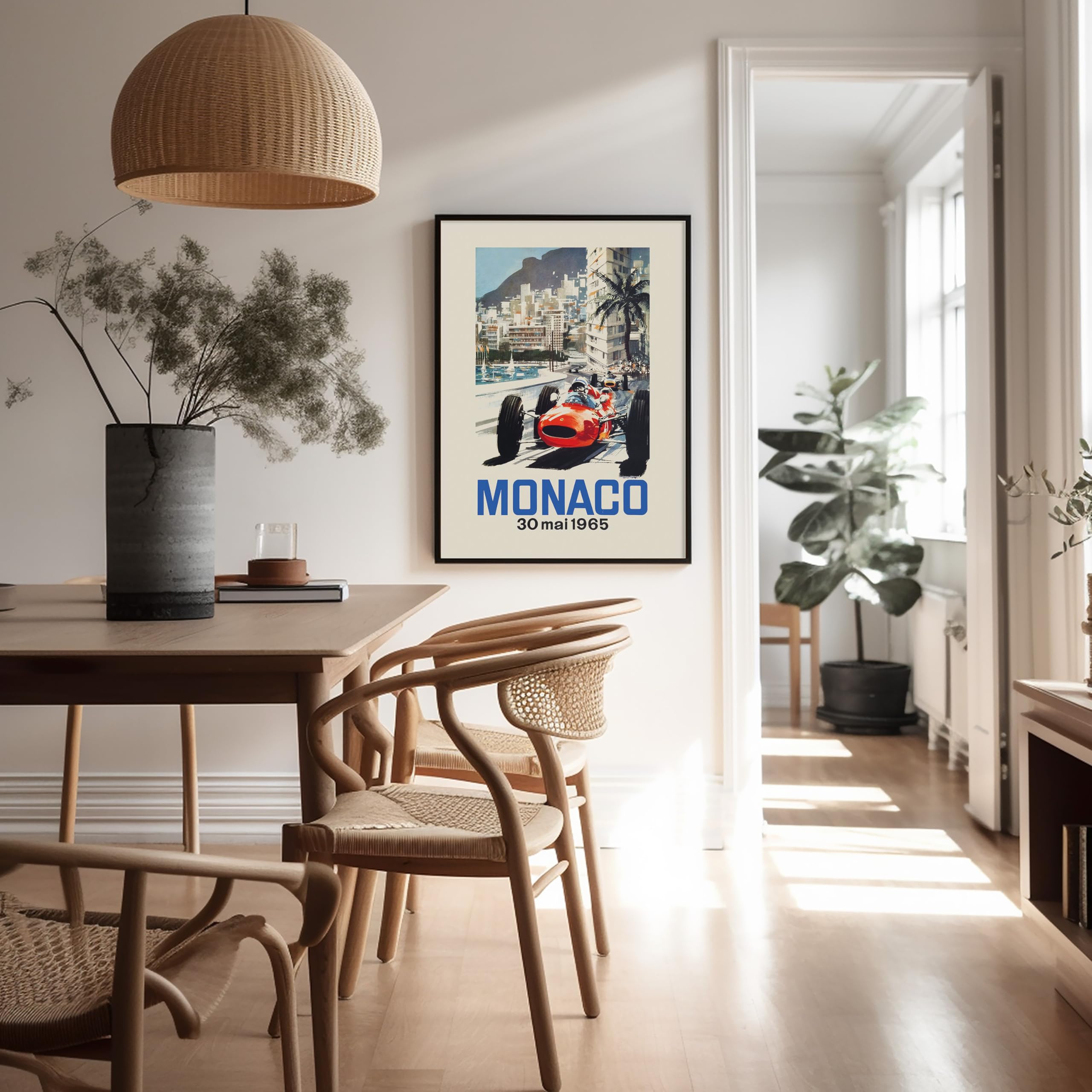Monem Art Vintage Car Racing Poster - Retro 23rd Monaco Print - Race Car Art - Gift for Men, Women, Car Enthusiast - Decor for Bedroom, Ocean or Beach House - 8x10 UNFRAMED Wall Art - Image 5