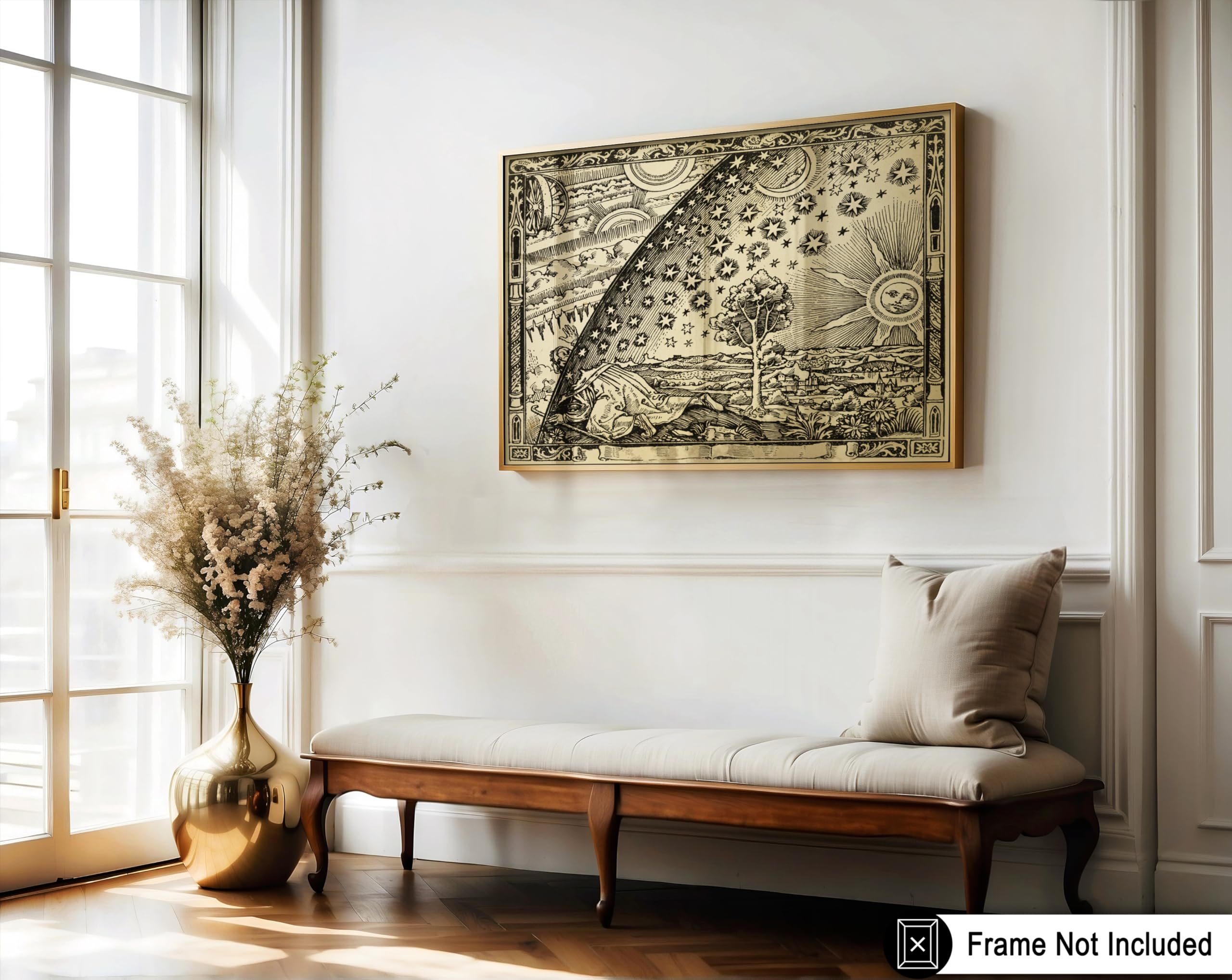 Monem Art Vintage Flammarion Engraving Print - Retro Cosmic Poster - Meteorology & Astrology Art - Gift for Men & Women - Decor for Living Room, Bedroom or Office - 8x10 UNFRAMED Wall Art - Image 3