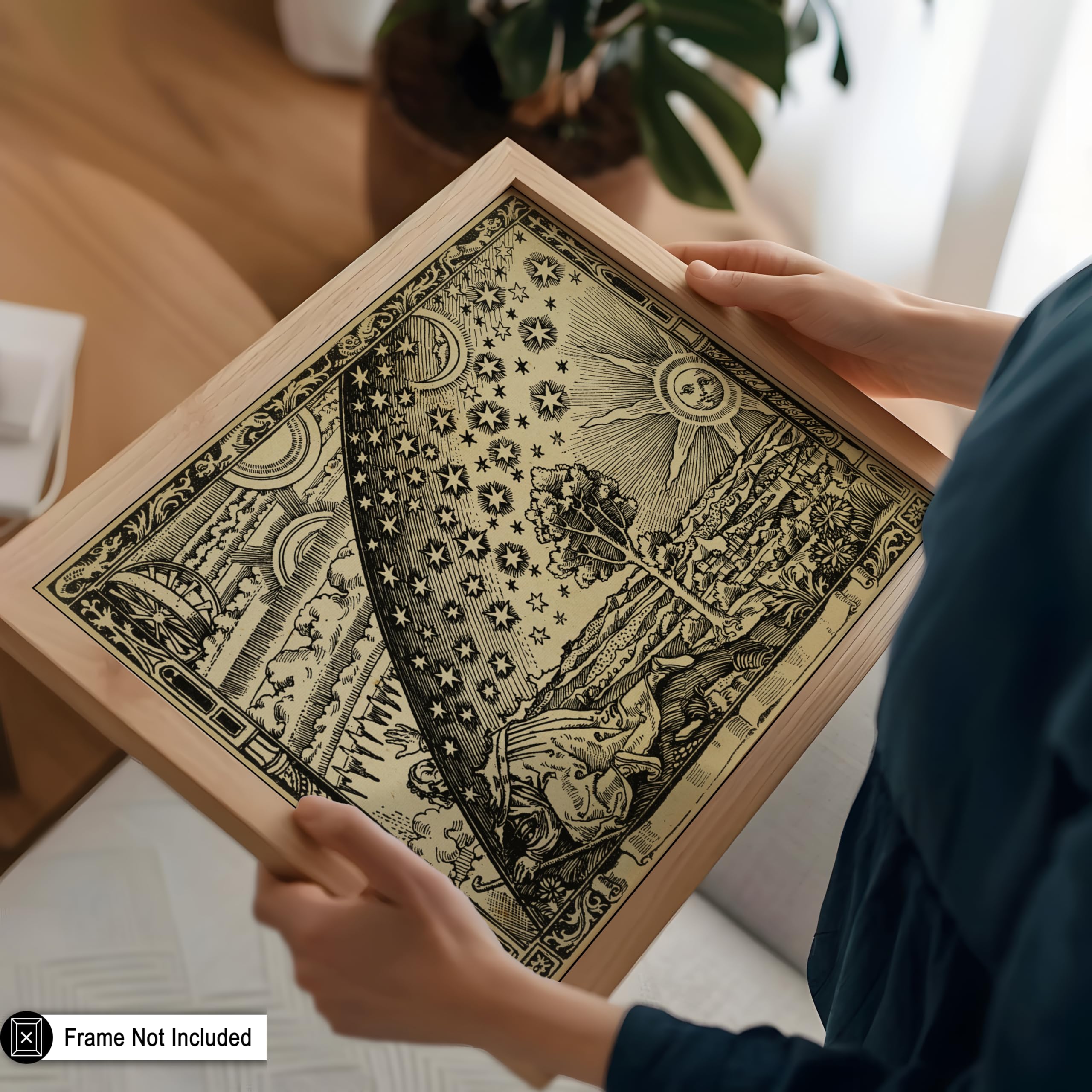 Monem Art Vintage Flammarion Engraving Print - Retro Cosmic Poster - Meteorology & Astrology Art - Gift for Men & Women - Decor for Living Room, Bedroom or Office - 8x10 UNFRAMED Wall Art - Image 5