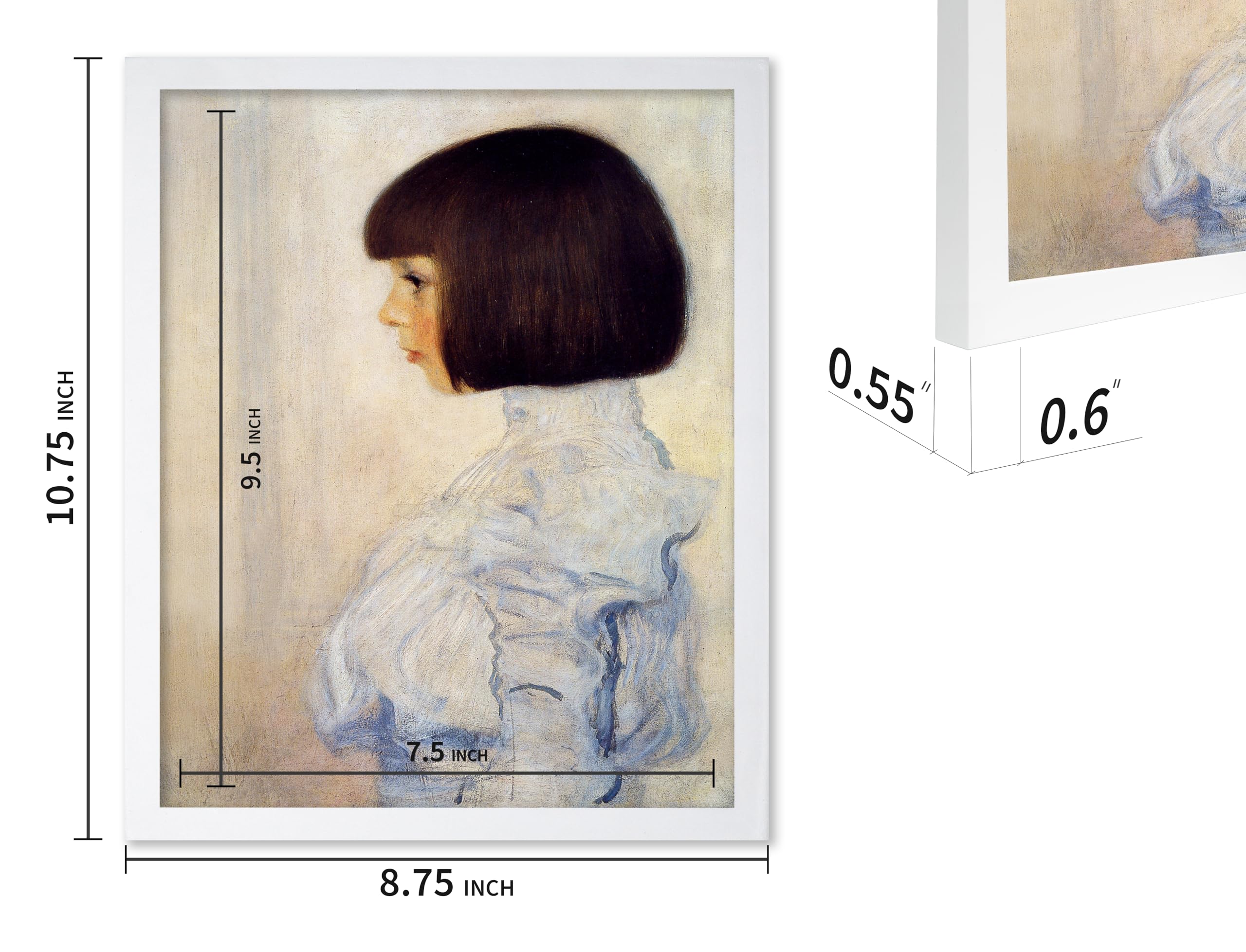 Monem Art White Oak Wood 8x10 Picture Frame - Modern Wood Wall Art Display - Lightweight 8x10 Frame for Art Prints, Photos, Posters - Ready-to-Hang Vertically & Horizontally - Image 3