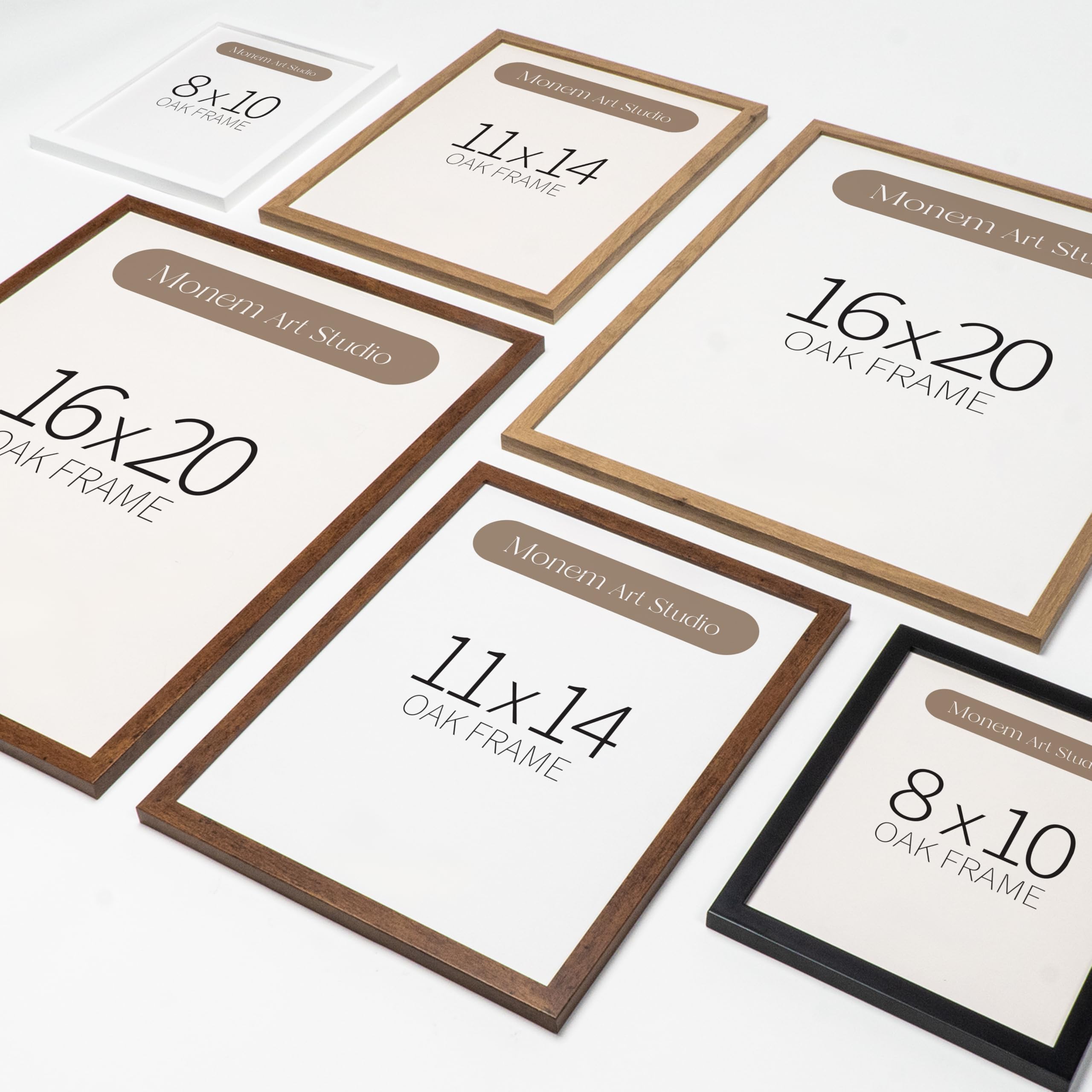 Monem Art Beige Oak Wood 8x10 Picture Frame - Modern Wood Wall Art Display - Lightweight 8x10 Frame for Art Prints, Photos, Posters - Ready-to-Hang Vertically & Horizontally - Image 7