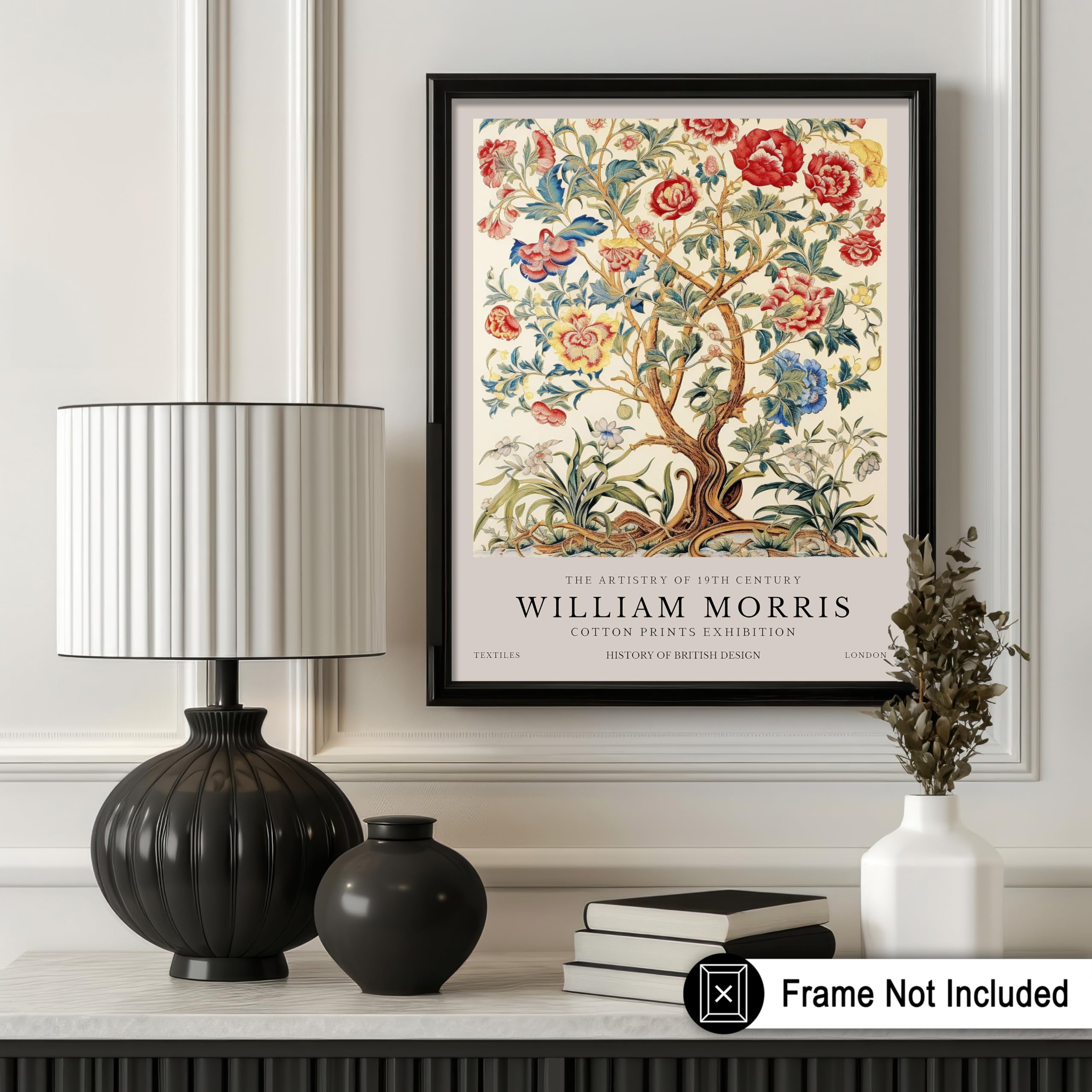 Monem Art William Morris Poster - Tree of Life Print - Botanical & Exhibition Art - Flower and Animal Design - Floral Style - Watercolor Print - Bedroom or Office Decor - 8x10 UNFRAMED Wall Art - Image 3