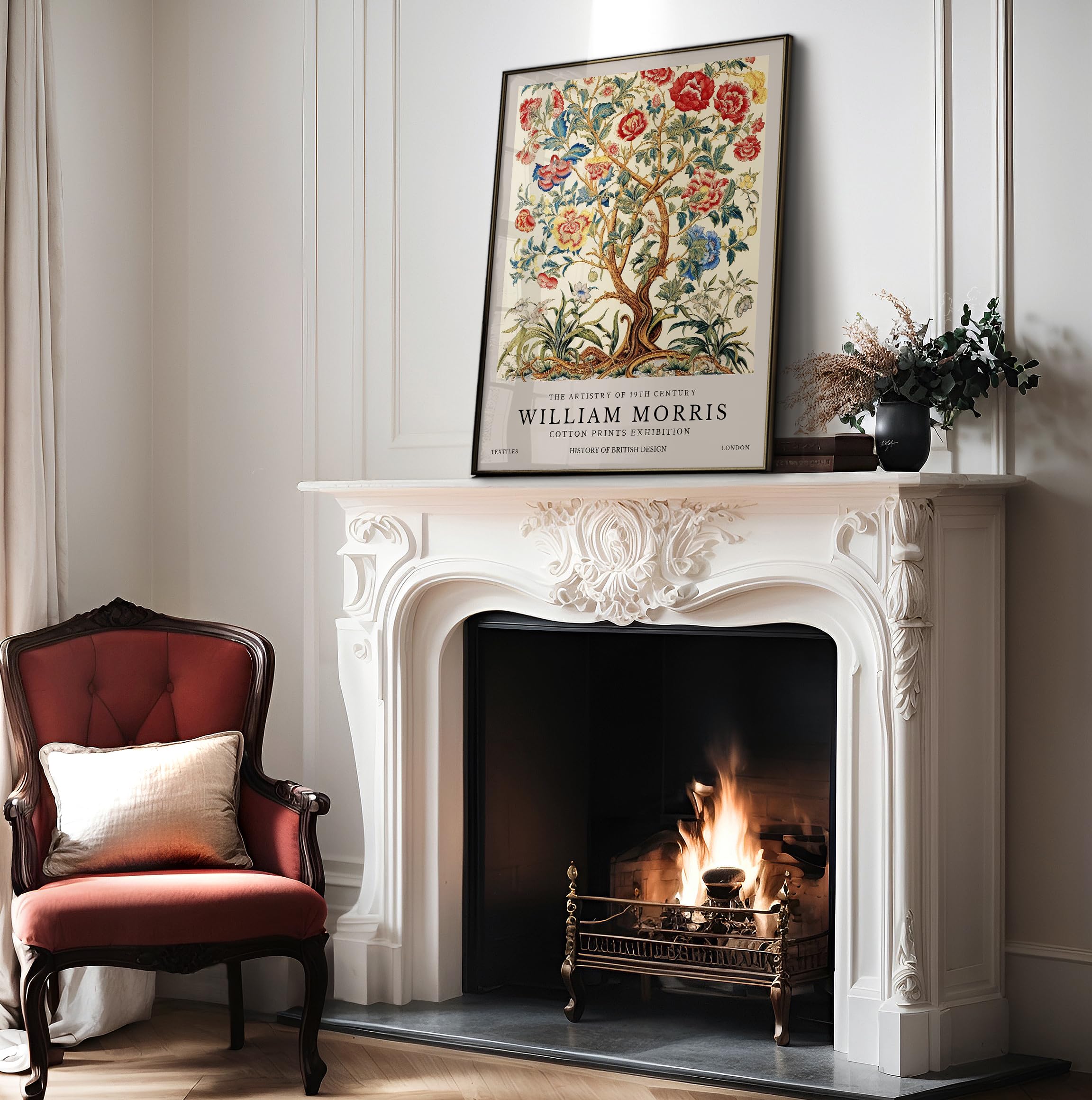 Monem Art William Morris Poster - Tree of Life Print - Botanical & Exhibition Art - Flower and Animal Design - Floral Style - Watercolor Print - Bedroom or Office Decor - 8x10 UNFRAMED Wall Art - Image 4