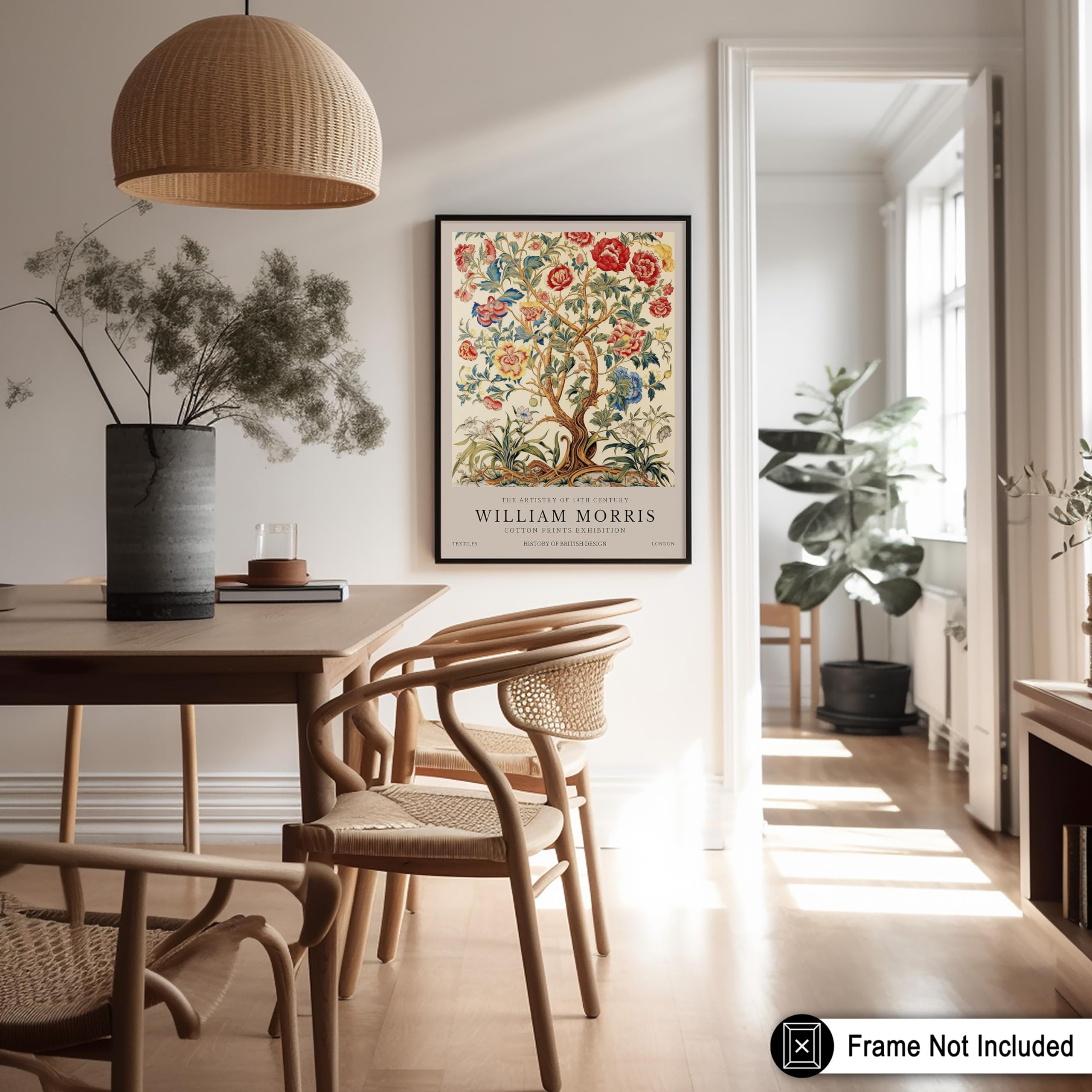 Monem Art William Morris Poster - Tree of Life Print - Botanical & Exhibition Art - Flower and Animal Design - Floral Style - Watercolor Print - Bedroom or Office Decor - 8x10 UNFRAMED Wall Art - Image 5