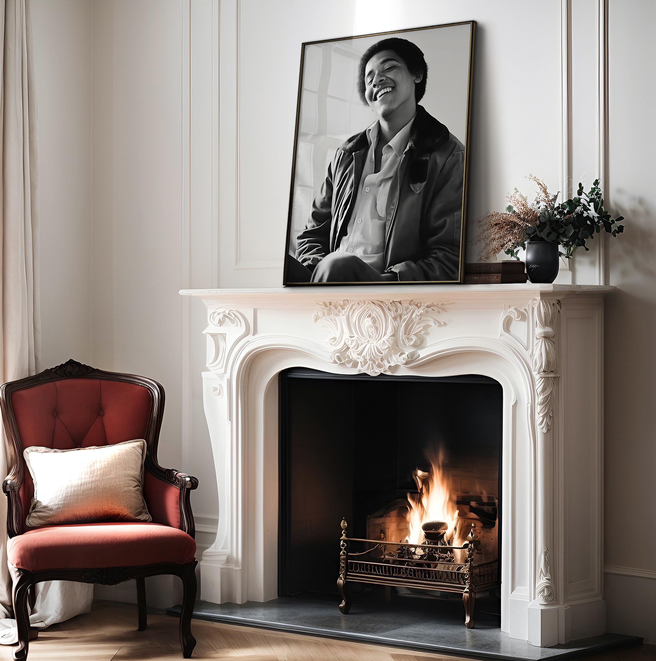 Monem Art Young President Poster - President Obama Print - Portrait Design - Patriotic Art - Black and White Photography - Great Living Room or Office Decor - 8x10 UNFRAMED - Image 4