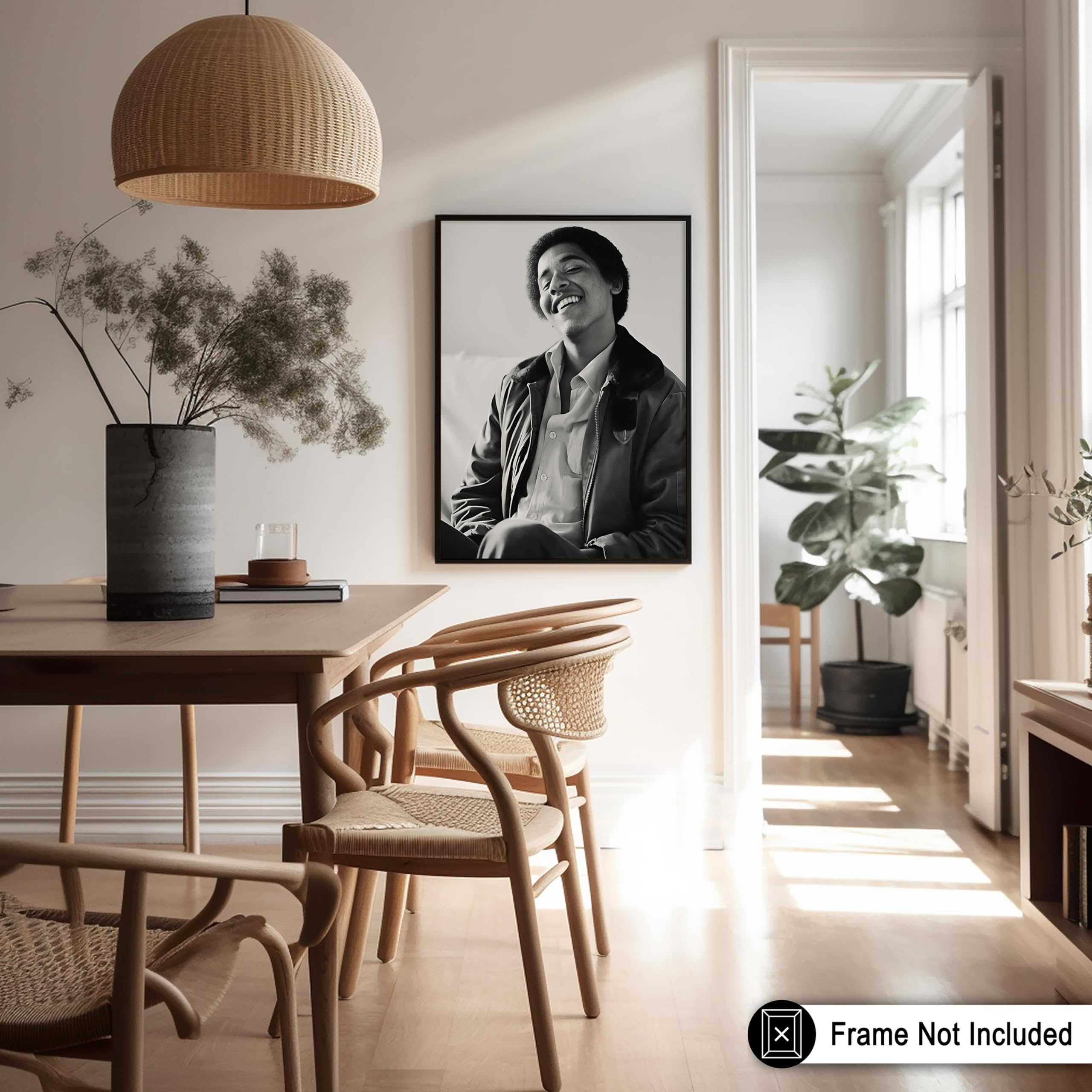 Monem Art Young President Poster - President Obama Print - Portrait Design - Patriotic Art - Black and White Photography - Great Living Room or Office Decor - 8x10 UNFRAMED - Image 5